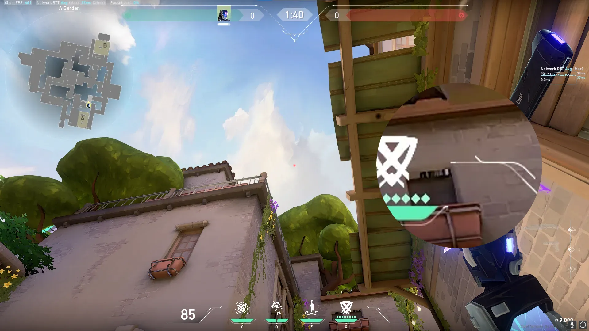 KAY/O Zero_Point on Ascent Defense Site B — step 2 of 3: Aim — line up the shot