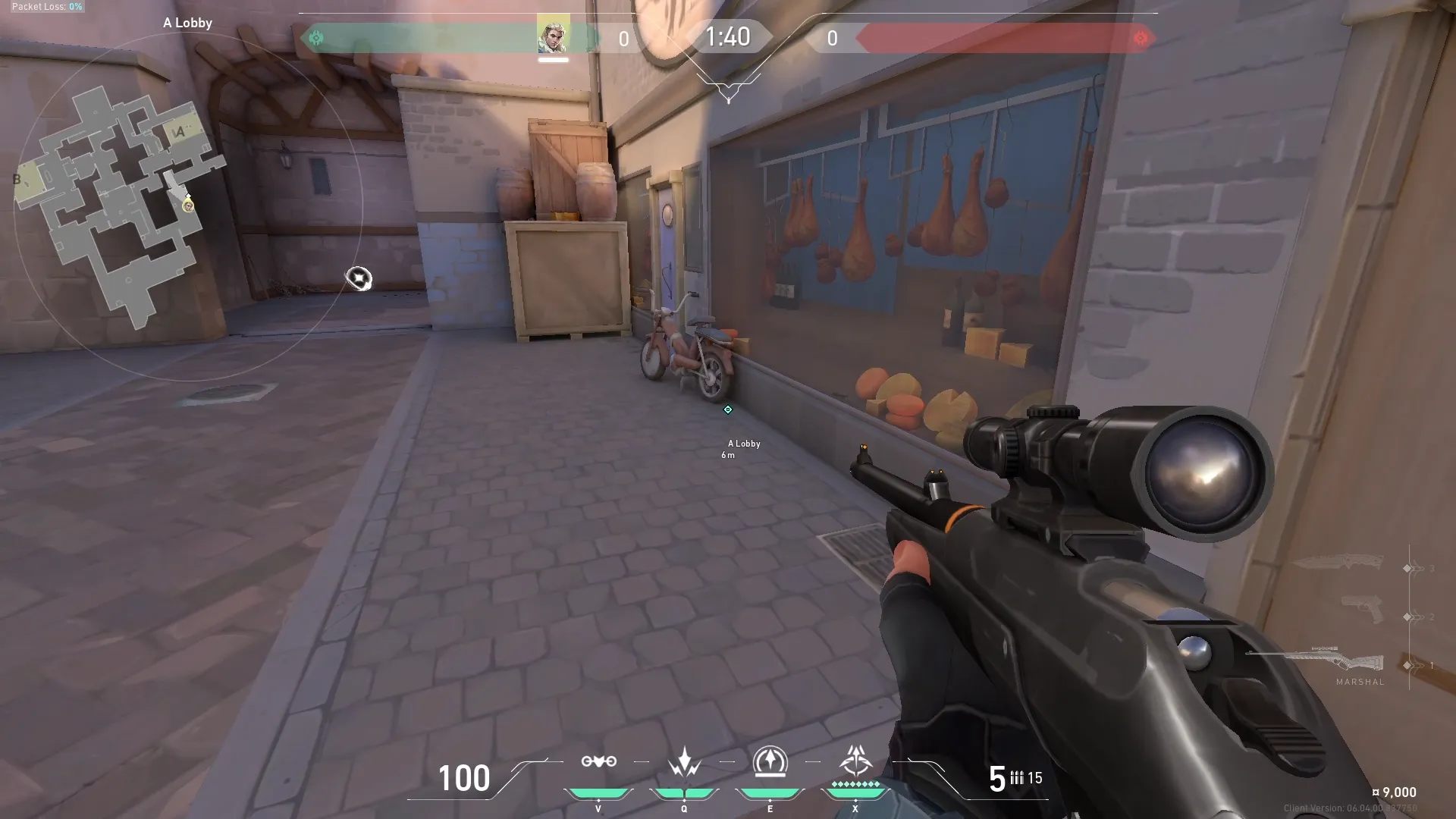 A Main Arrow 1 From A Lobby — Sova lineup on Ascent
