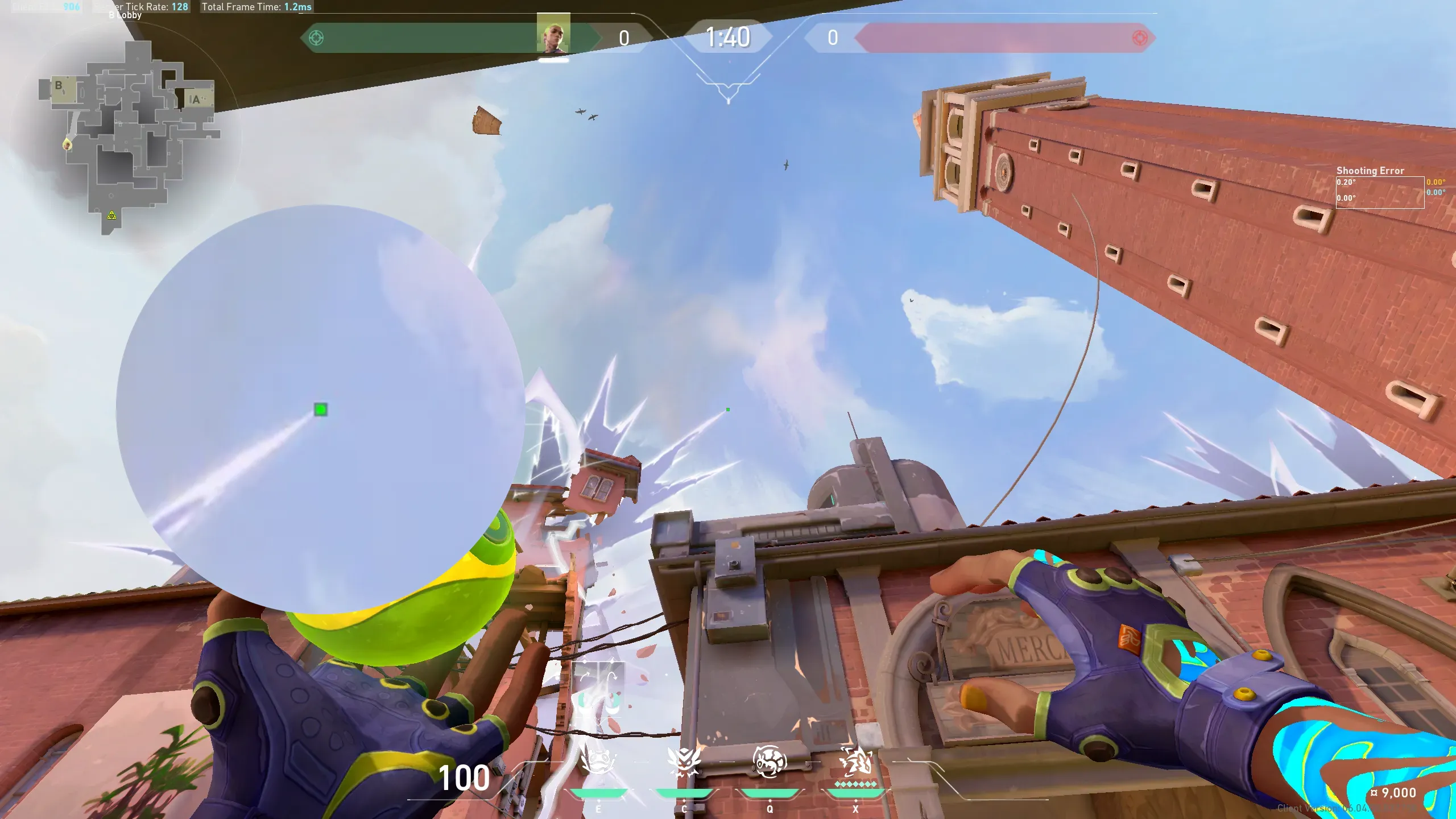 Gekko Mosh Pit on Ascent Attack Site B — step 2 of 3: Aim — line up the shot