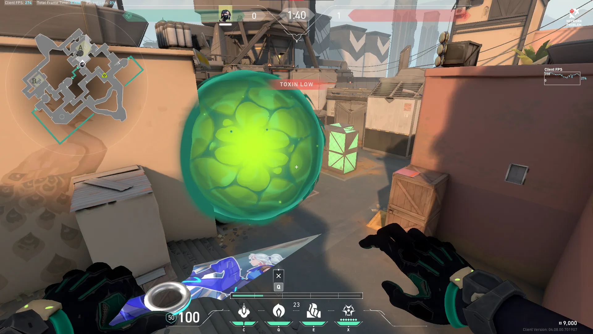 Viper Poison Cloud on Bind Attack Site A — step 3 of 3: Result