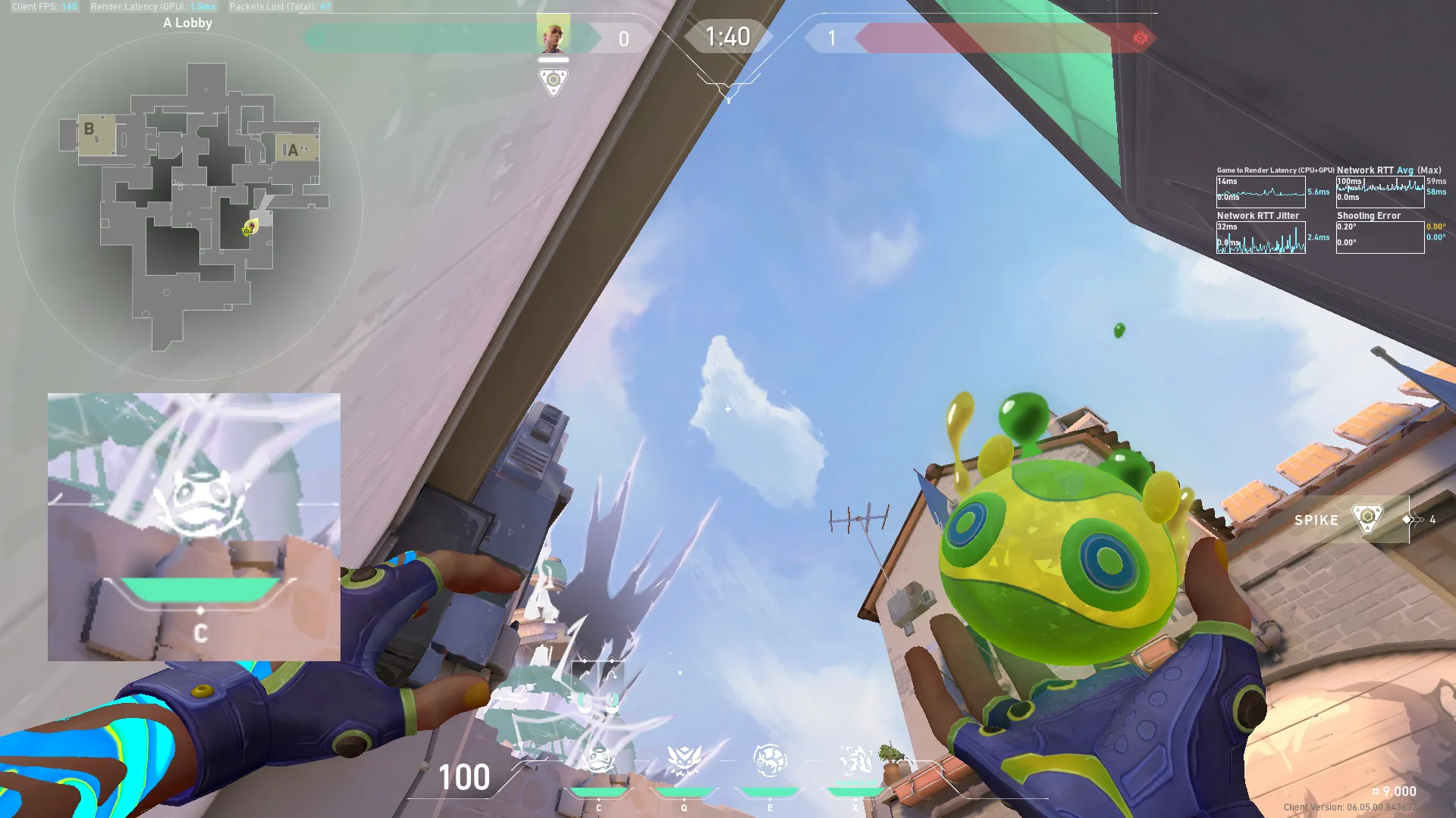 Gekko Mosh Pit on Ascent Attack Site A — step 2 of 3: Aim — line up the shot