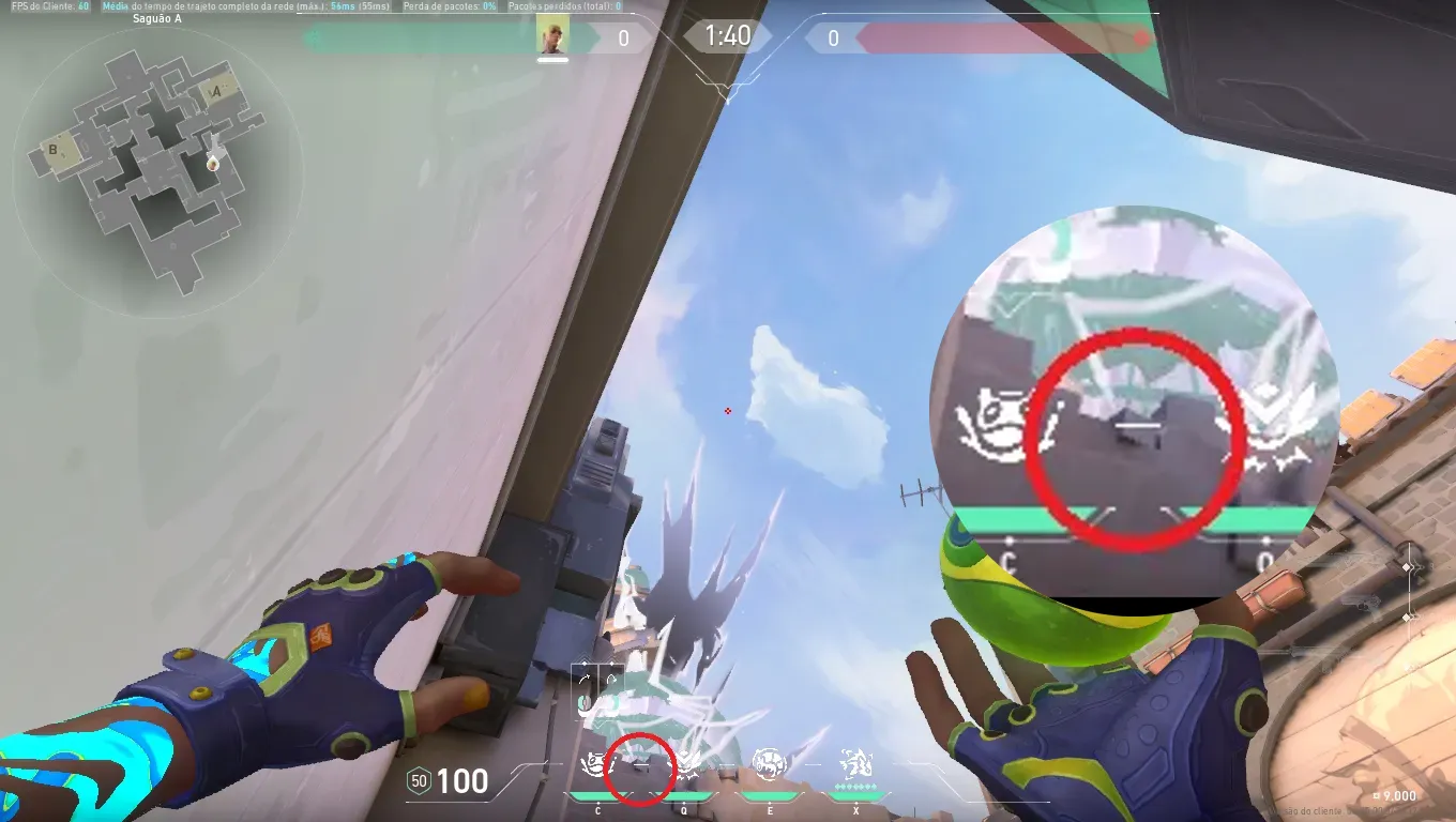 Gekko Mosh Pit on Ascent Attack Site A — step 2 of 3: Aim — line up the shot