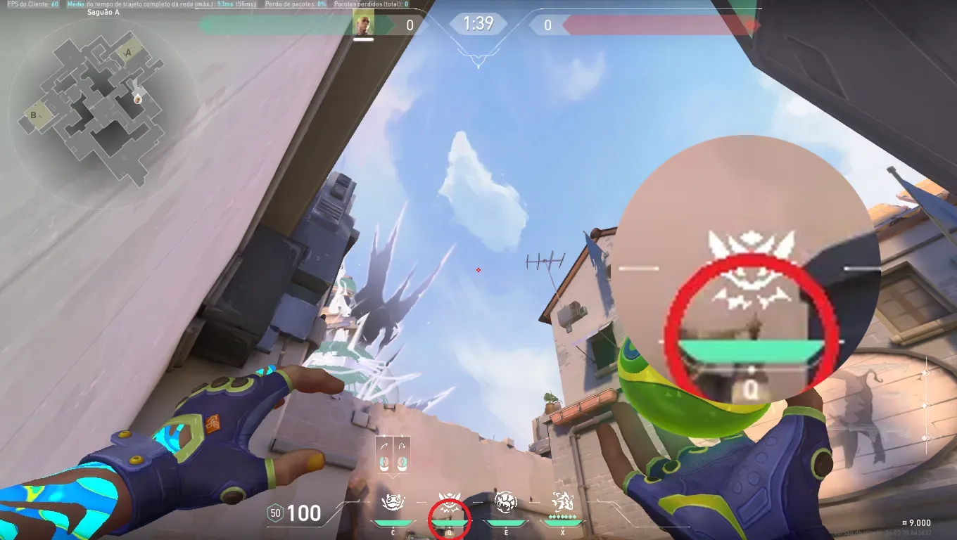 Gekko Mosh Pit on Ascent Attack Site A — step 2 of 3: Aim — line up the shot