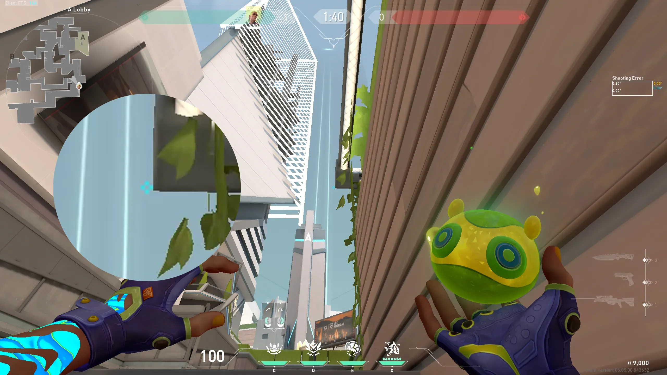 Gekko Mosh Pit on Split Attack Site A — step 2 of 3: Aim — line up the shot