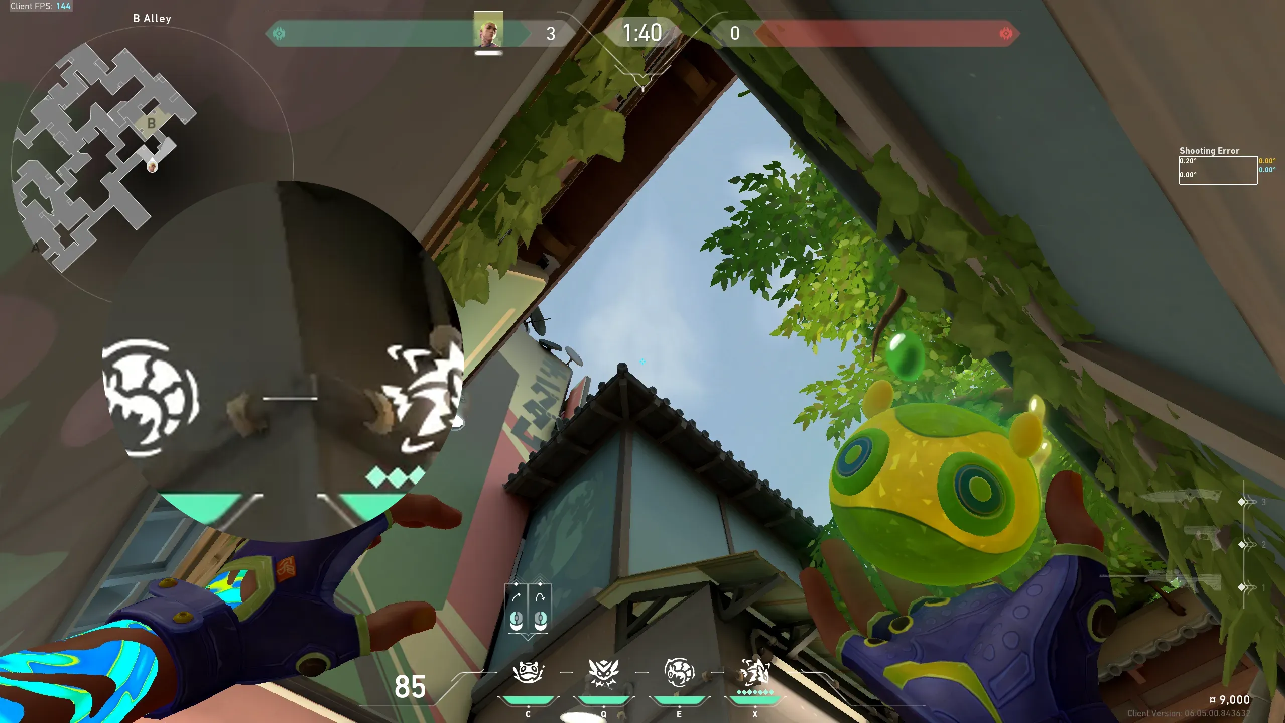 Gekko Mosh Pit on Split Defense Site B — step 2 of 3: Aim — line up the shot