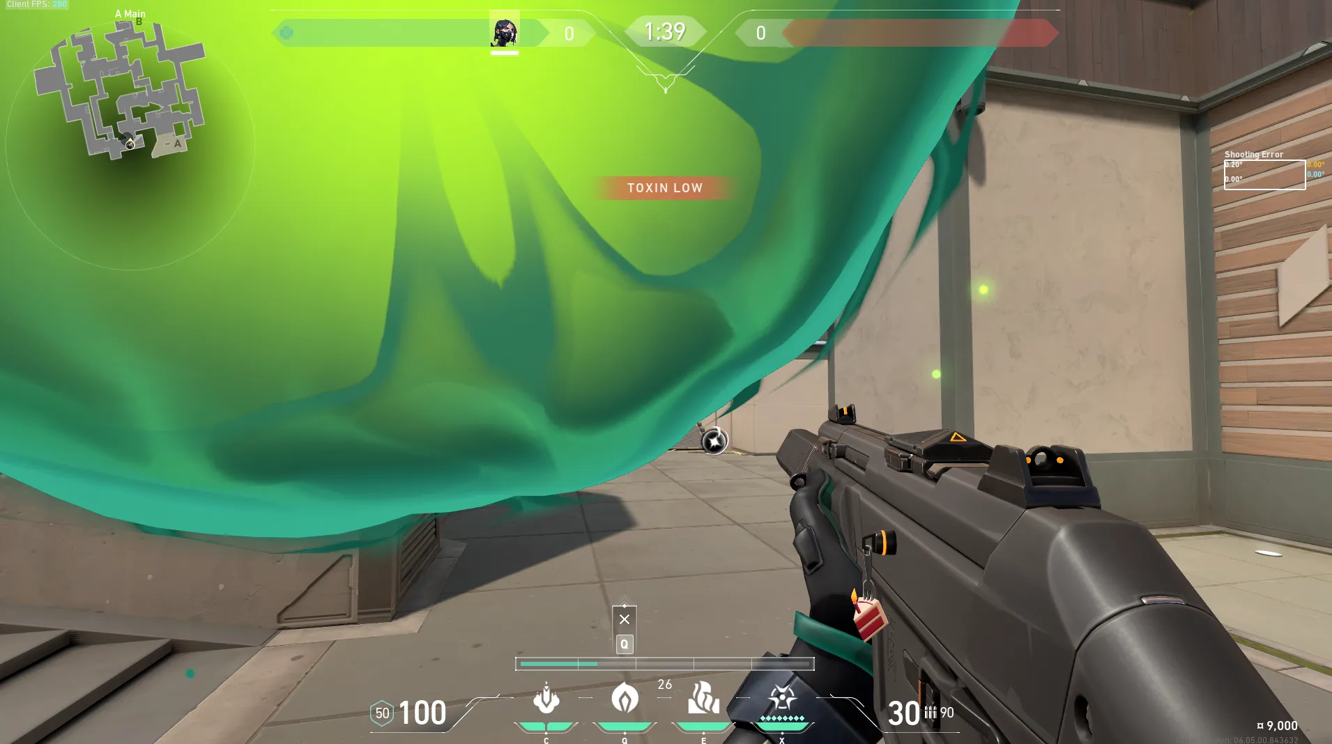 Viper Poison Cloud on Split Defense Site A — step 4 of 5: Aim — line up the shot