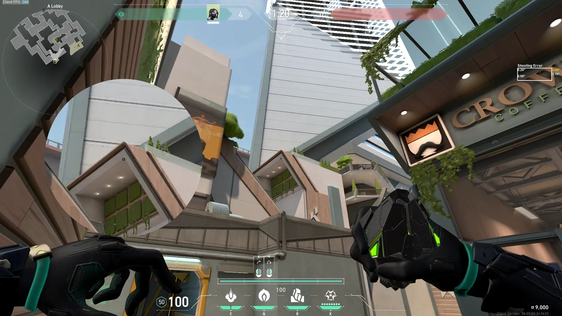 Viper Poison Cloud on Split Attack Site A — step 2 of 4: Aim — line up the shot