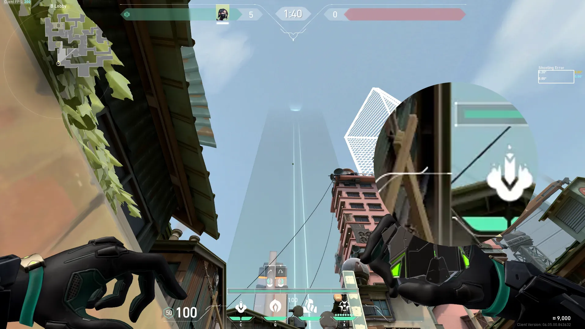 Viper Poison Cloud on Split Attack Site B — step 2 of 4: Aim — line up the shot