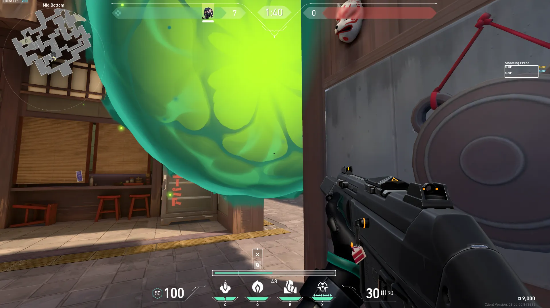 Viper Poison Cloud on Split Defense Mid — step 4 of 5: Aim — line up the shot