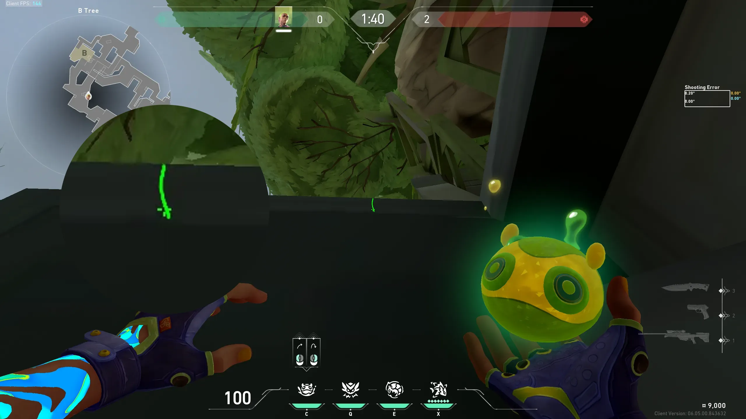 Gekko Mosh Pit on Fracture Attack Site B — step 2 of 3: Aim — line up the shot