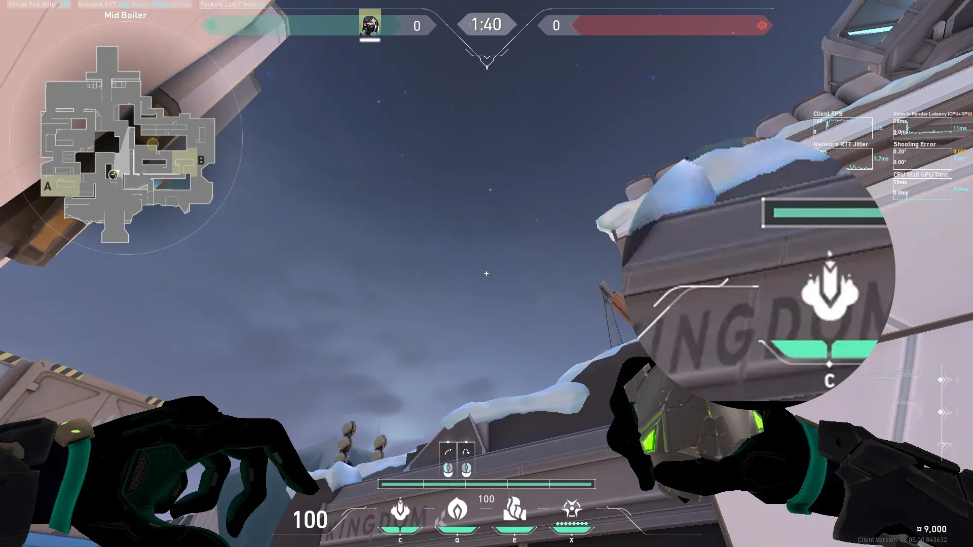 Viper Poison Cloud on Icebox Defense Site B — step 3 of 5: Aim — line up the shot
