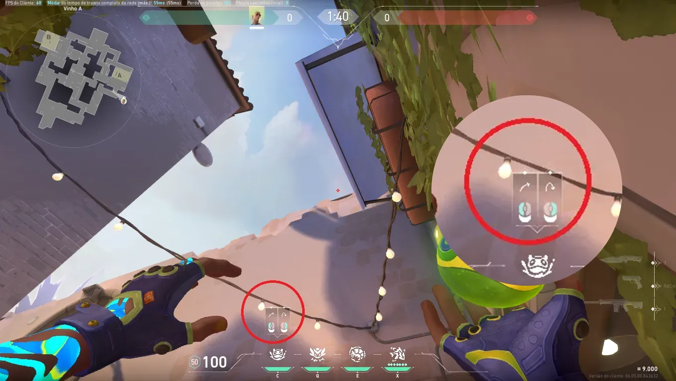 Gekko Mosh Pit on Ascent Attack Site A — step 2 of 3: Aim — line up the shot
