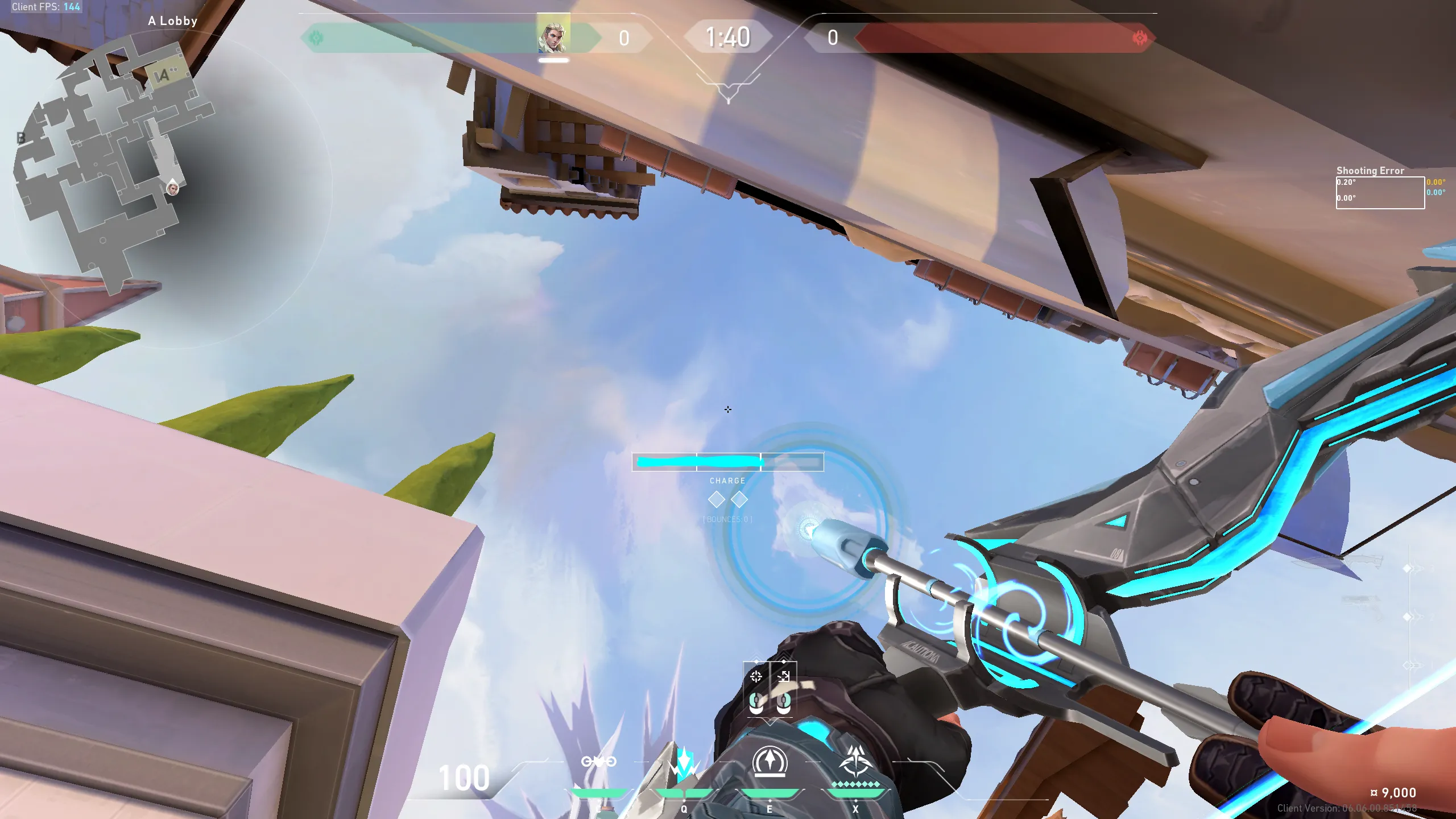 Sova Recon Bolt on Ascent Attack Site A — step 2 of 3: Aim — line up the shot