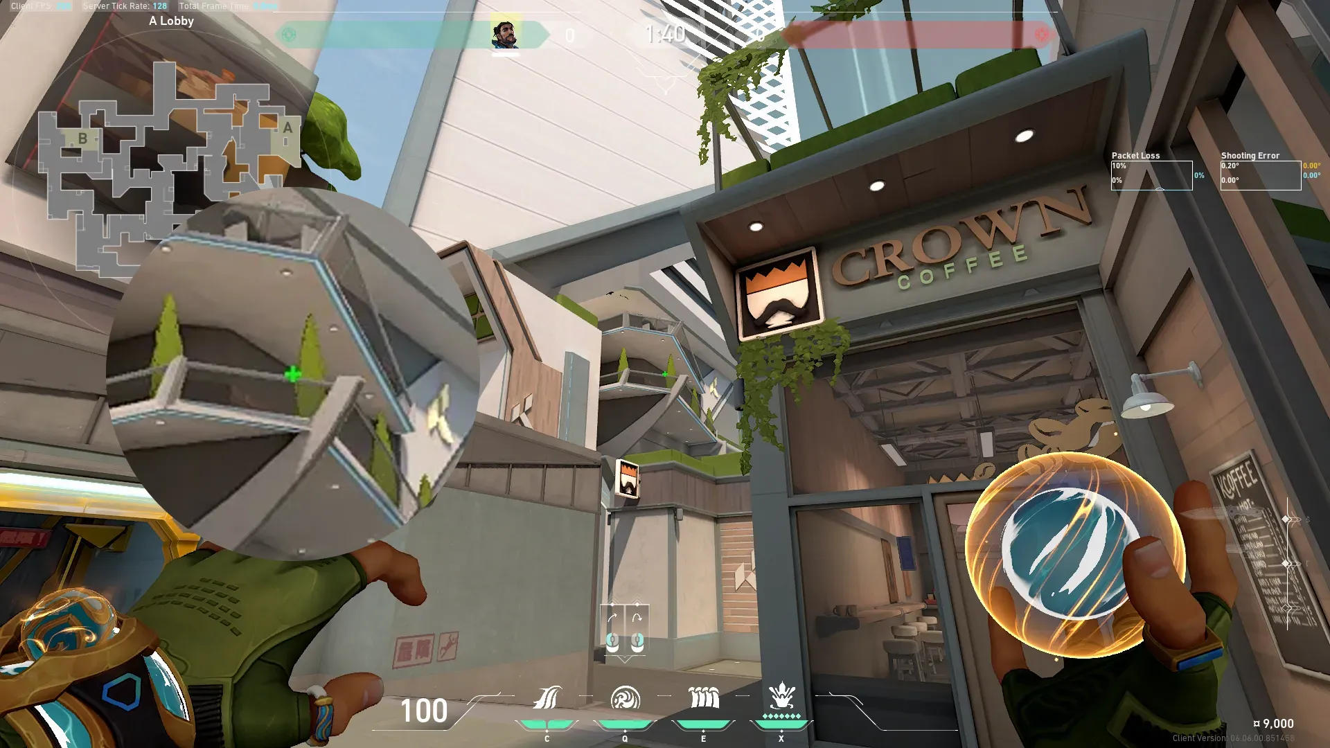 Killjoy Nanoswarm on Split Attack Site A — step 2 of 4: Aim — line up the shot