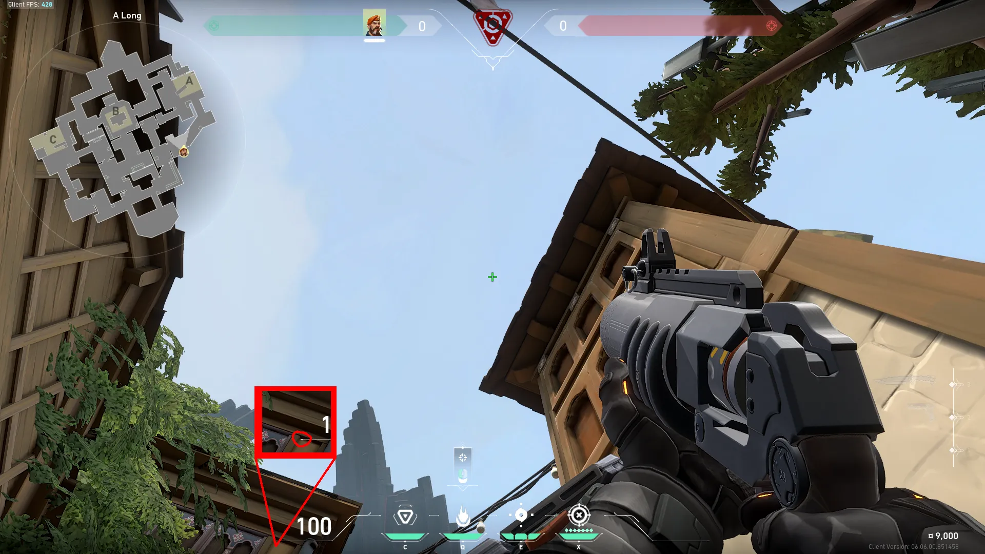 Brimstone Incendiary on Haven Attack Site A — step 2 of 3: Aim — line up the shot