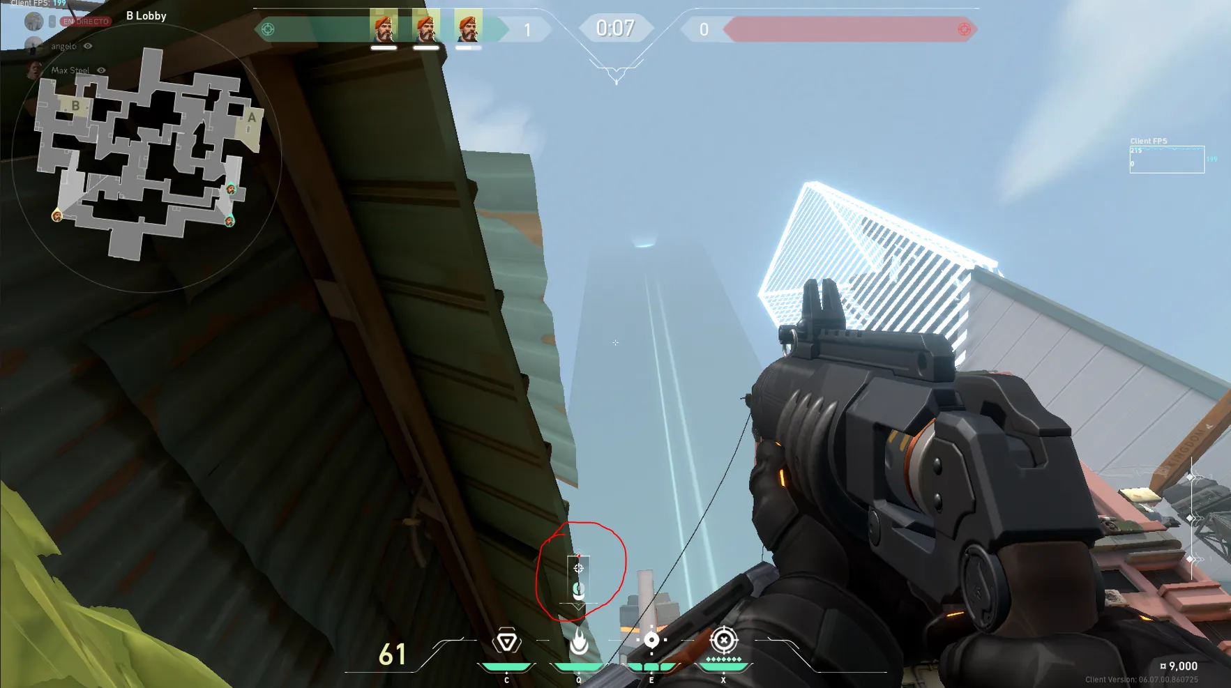 Brimstone Incendiary on Split Defense Site B — step 2 of 4: Aim — line up the shot