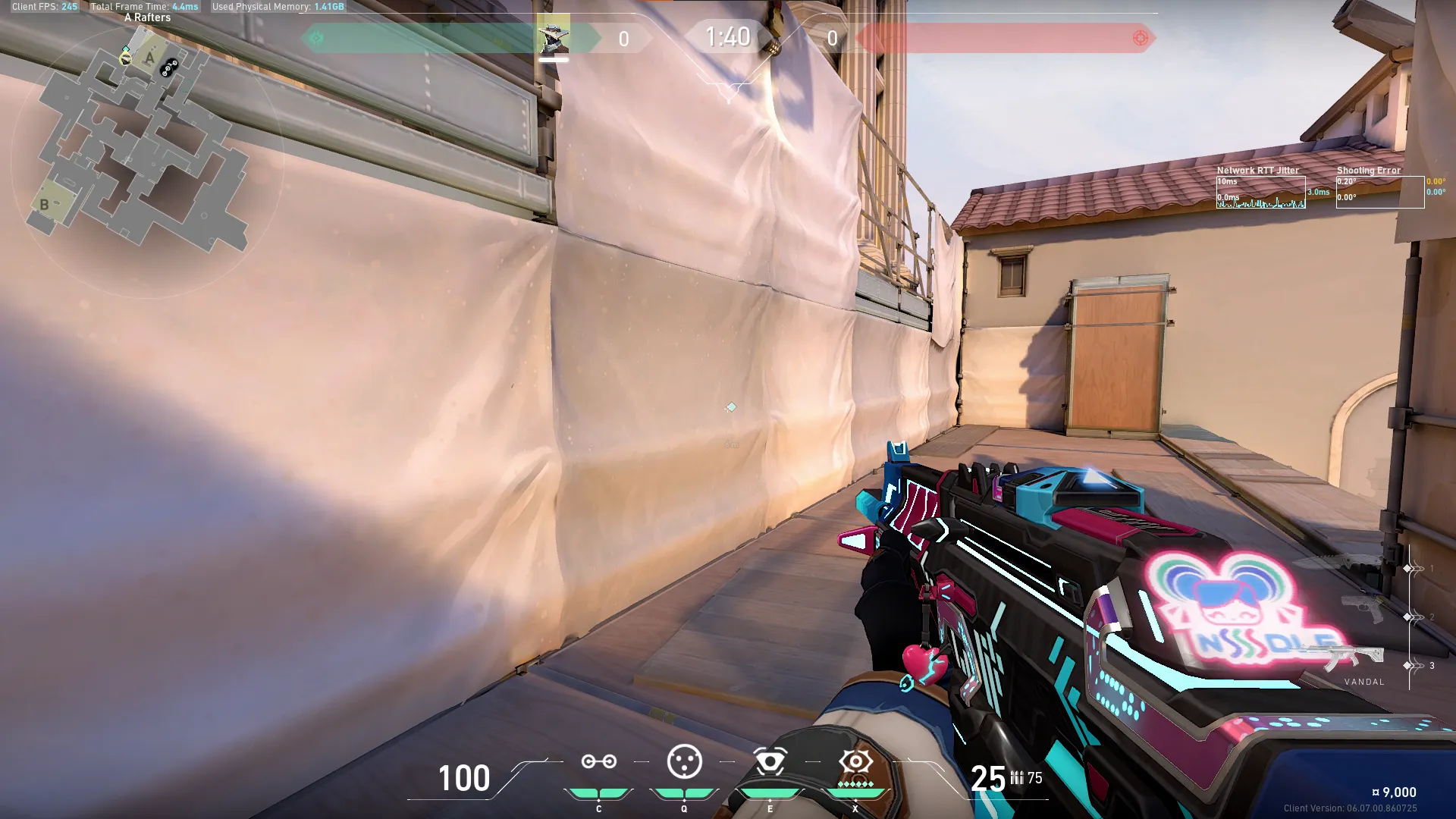 Cypher Cyber Cage on Ascent Defense Site A — step 2 of 4: Aim — line up the shot