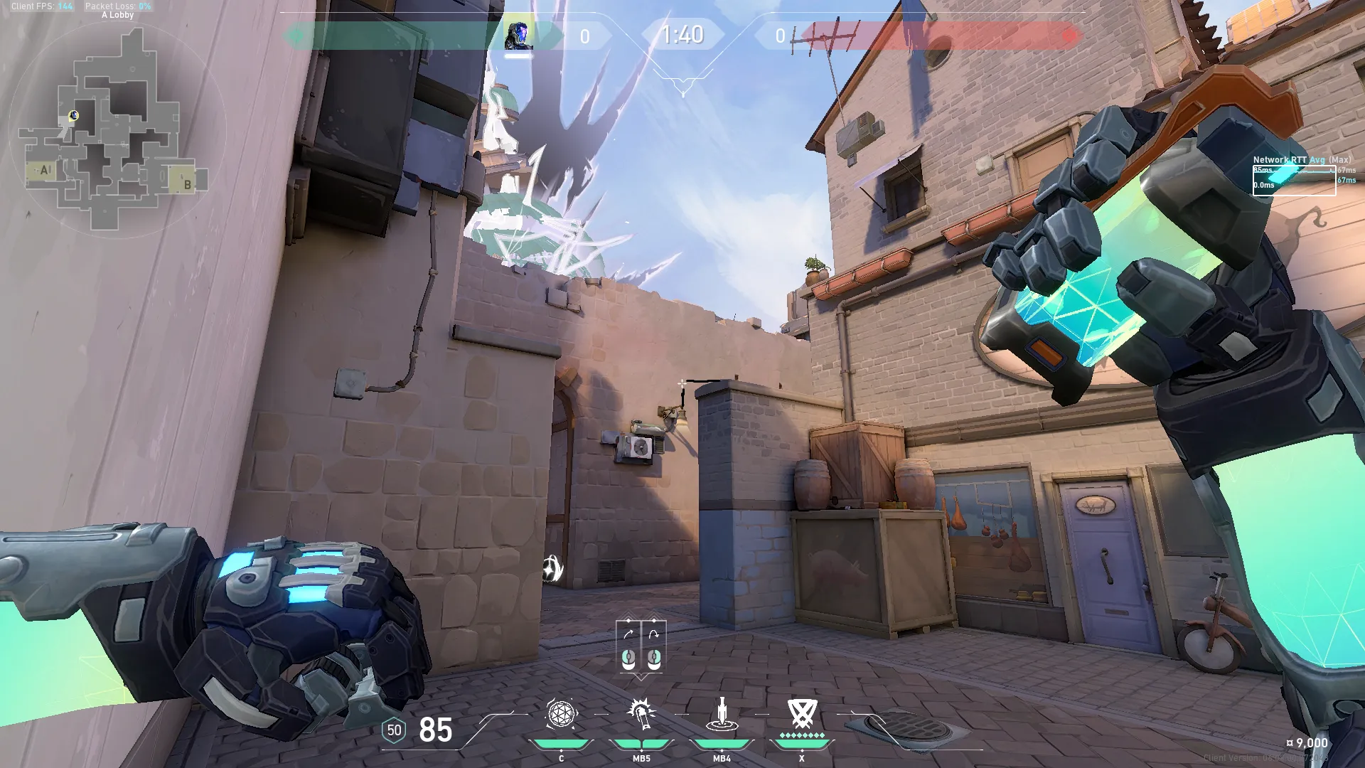 KAY/O Flash_Drive on Ascent Attack Site A — step 2 of 3: Aim — line up the shot