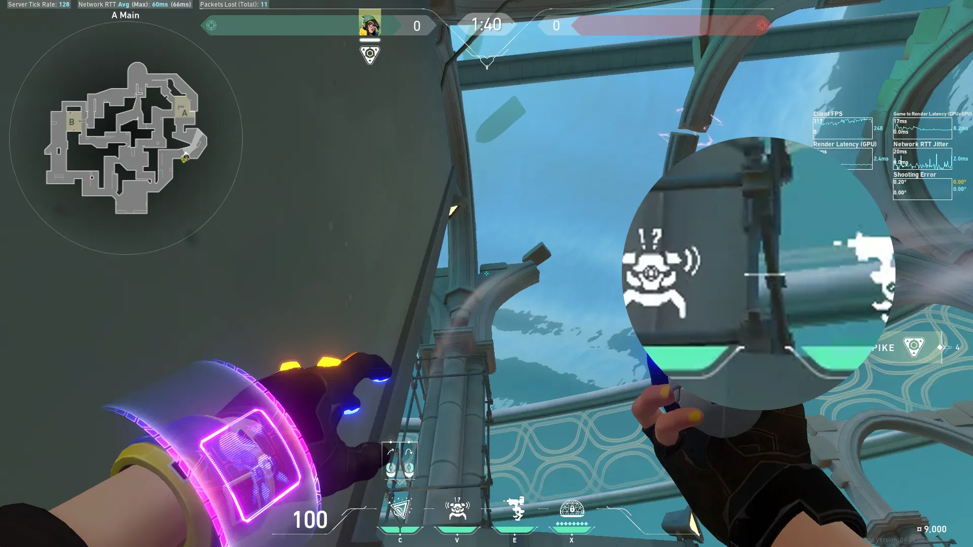 Killjoy Nanoswarm on Pearl Attack Site A — step 2 of 3: Aim — line up the shot