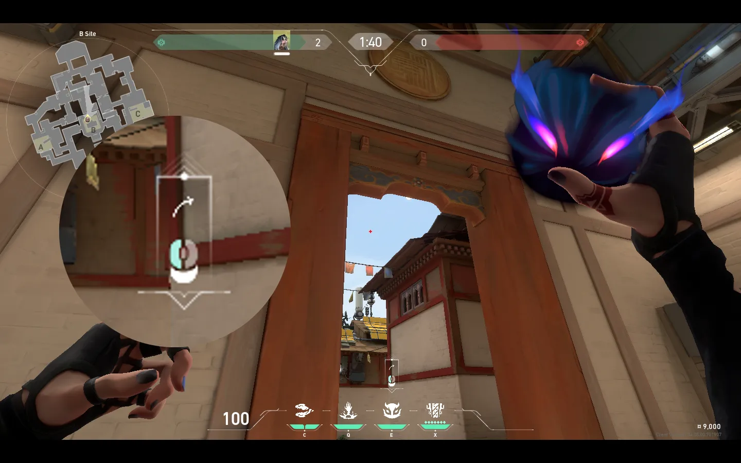 Fade Haunt on Haven Defense Mid — step 2 of 3: Aim — line up the shot