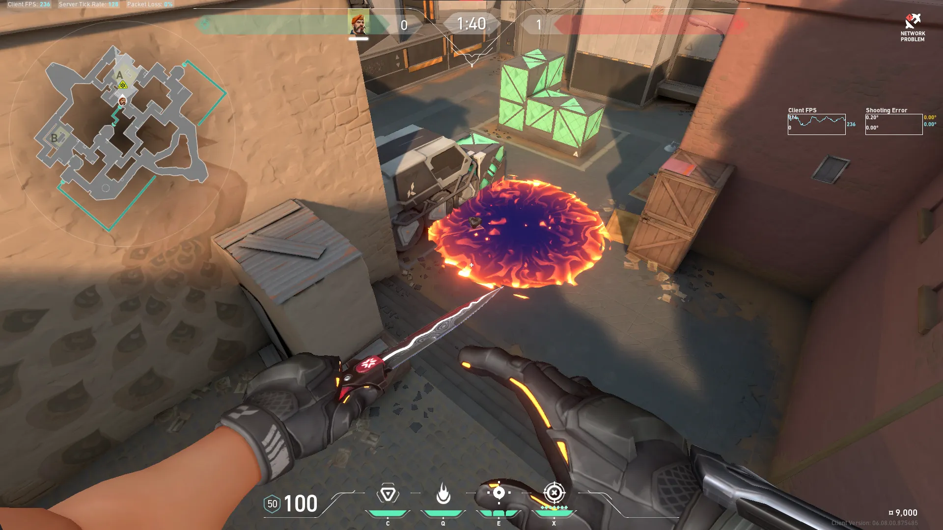 Brimstone Incendiary on Bind Defense Site A — step 3 of 3: Result