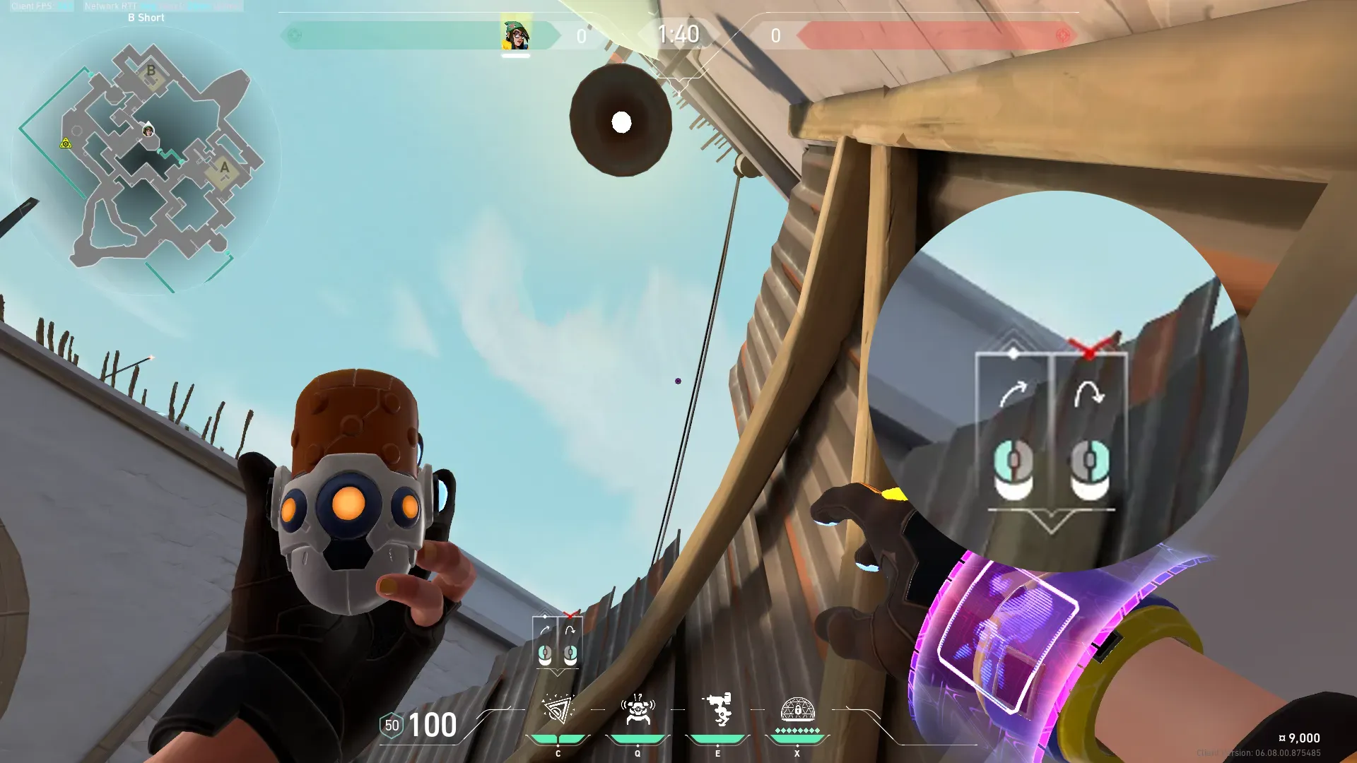 Killjoy Nanoswarm on Bind Attack Site B — step 2 of 3: Aim — line up the shot