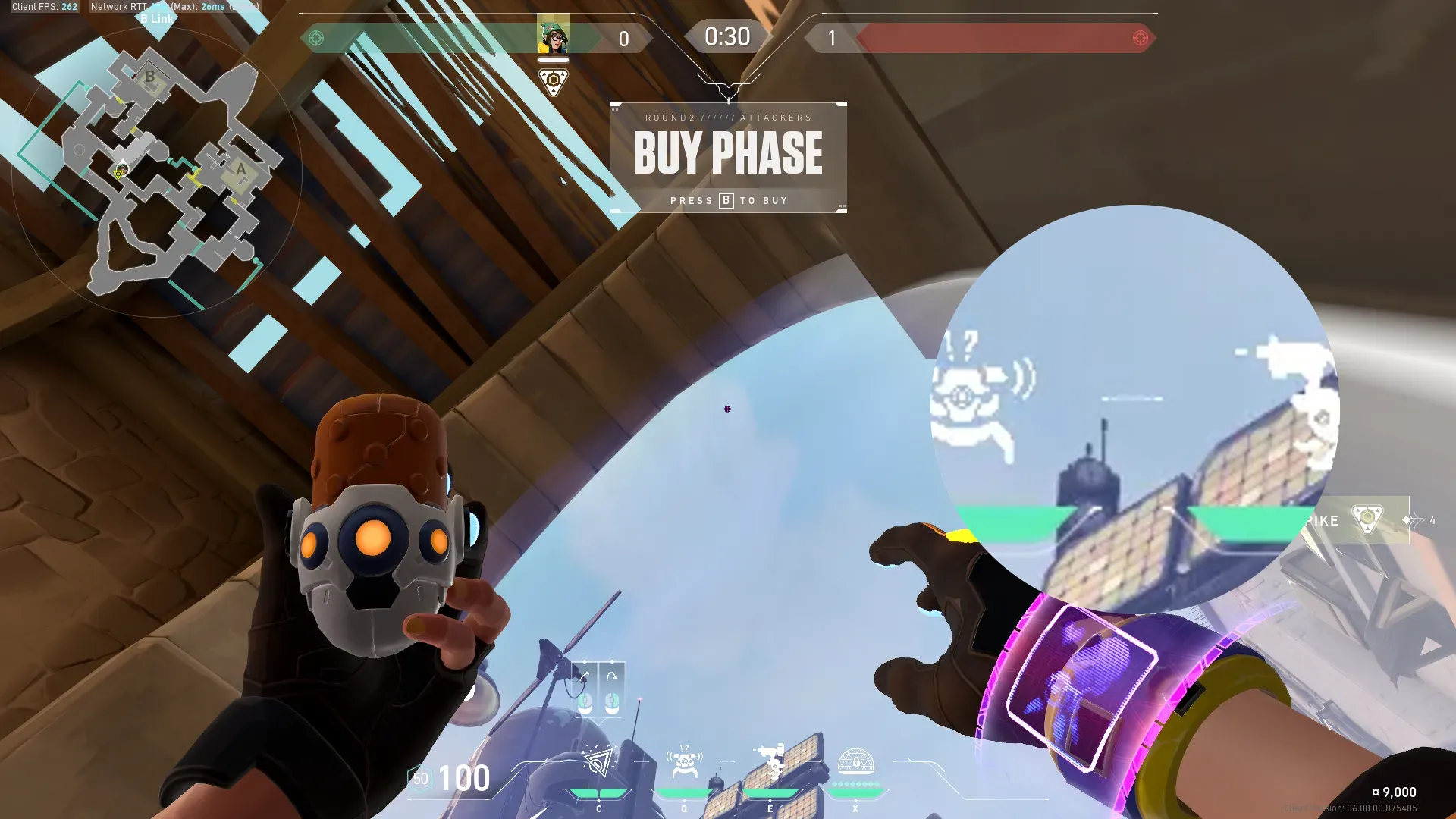 Killjoy Nanoswarm on Bind Attack Site B — step 2 of 3: Aim — line up the shot