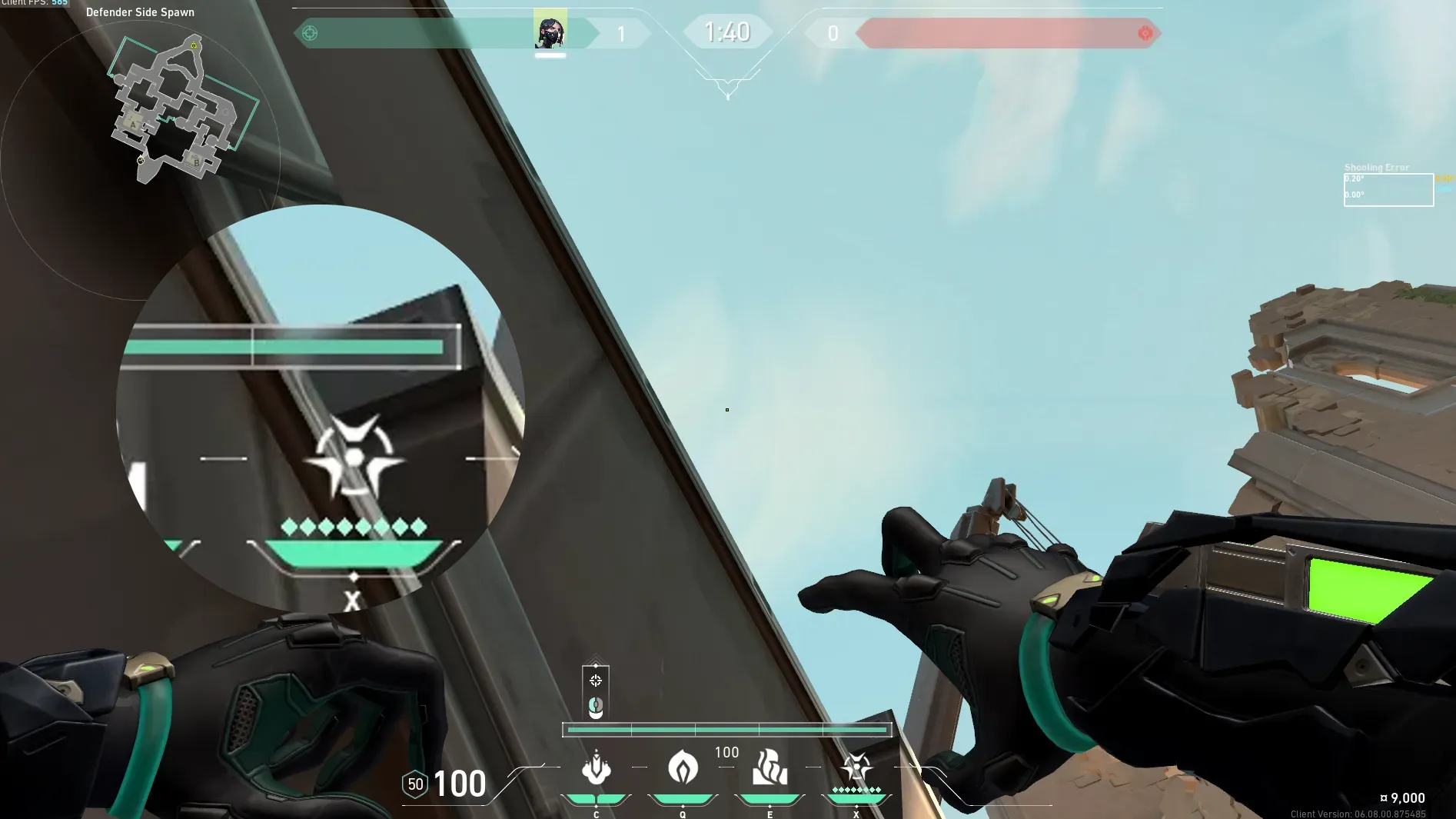 Viper Snake Bite on Bind Defense Site A — step 2 of 3: Aim — line up the shot
