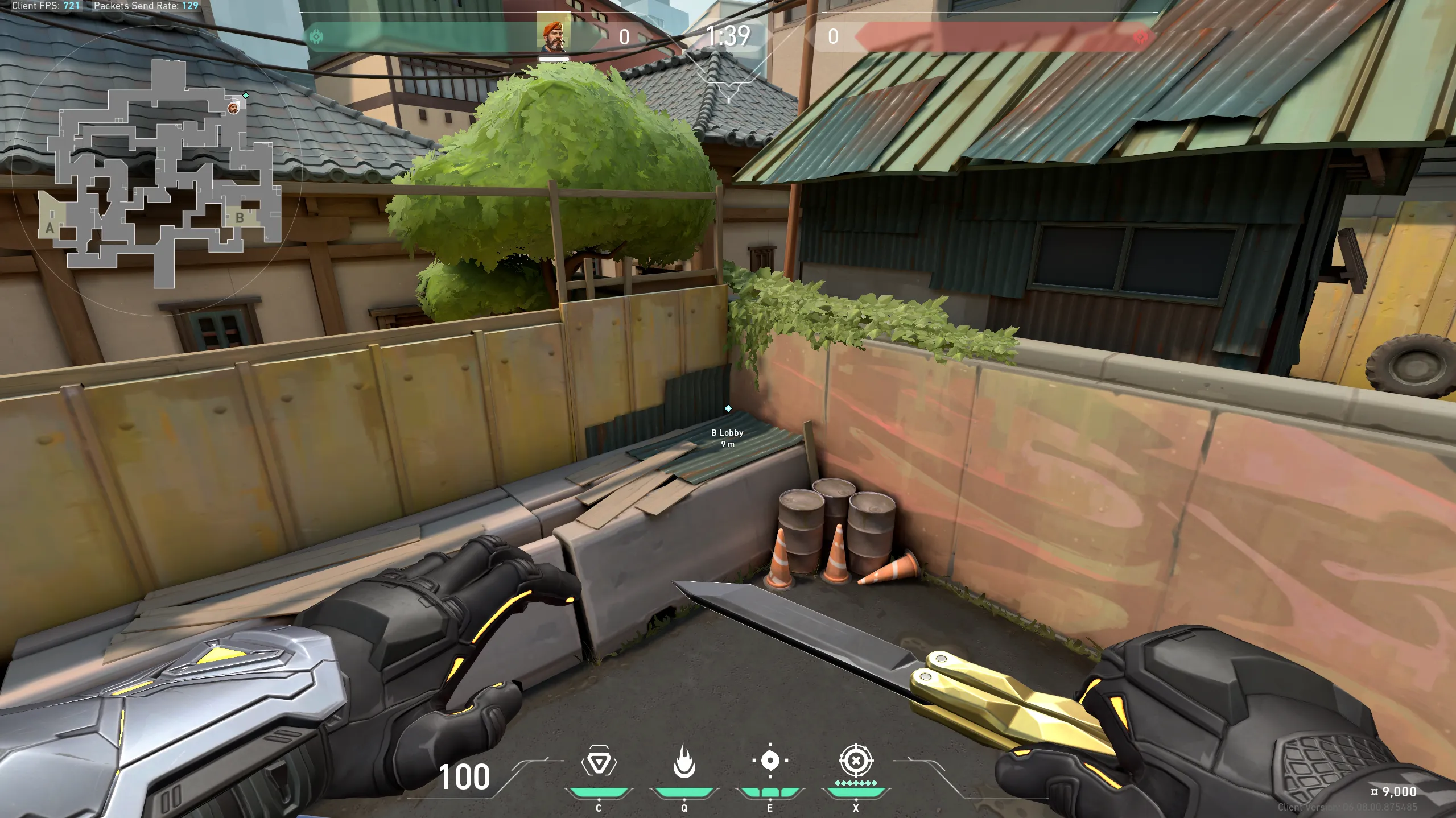 B Lobby to B Site Garage Plant — Brimstone lineup on Split