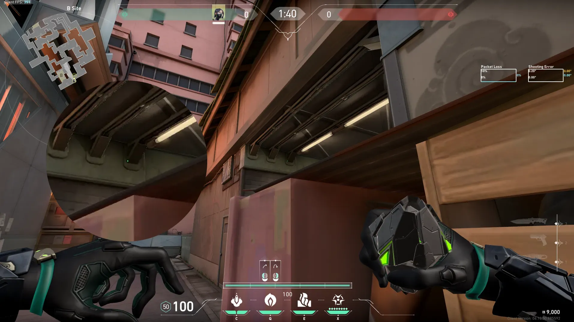 Viper Poison Cloud on Split Defense Site B — step 2 of 4: Aim — line up the shot