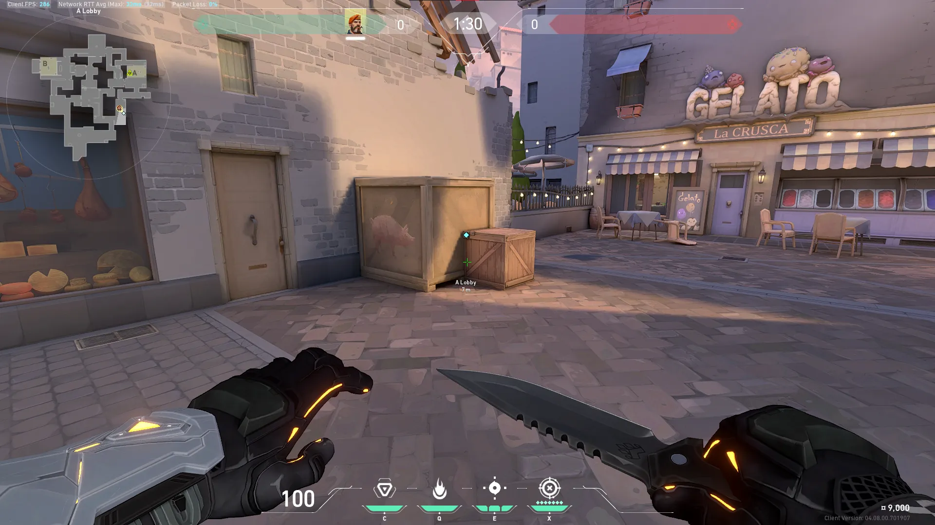 A Behind Generator from Lobby 3 Mollies — Brimstone lineup on Ascent