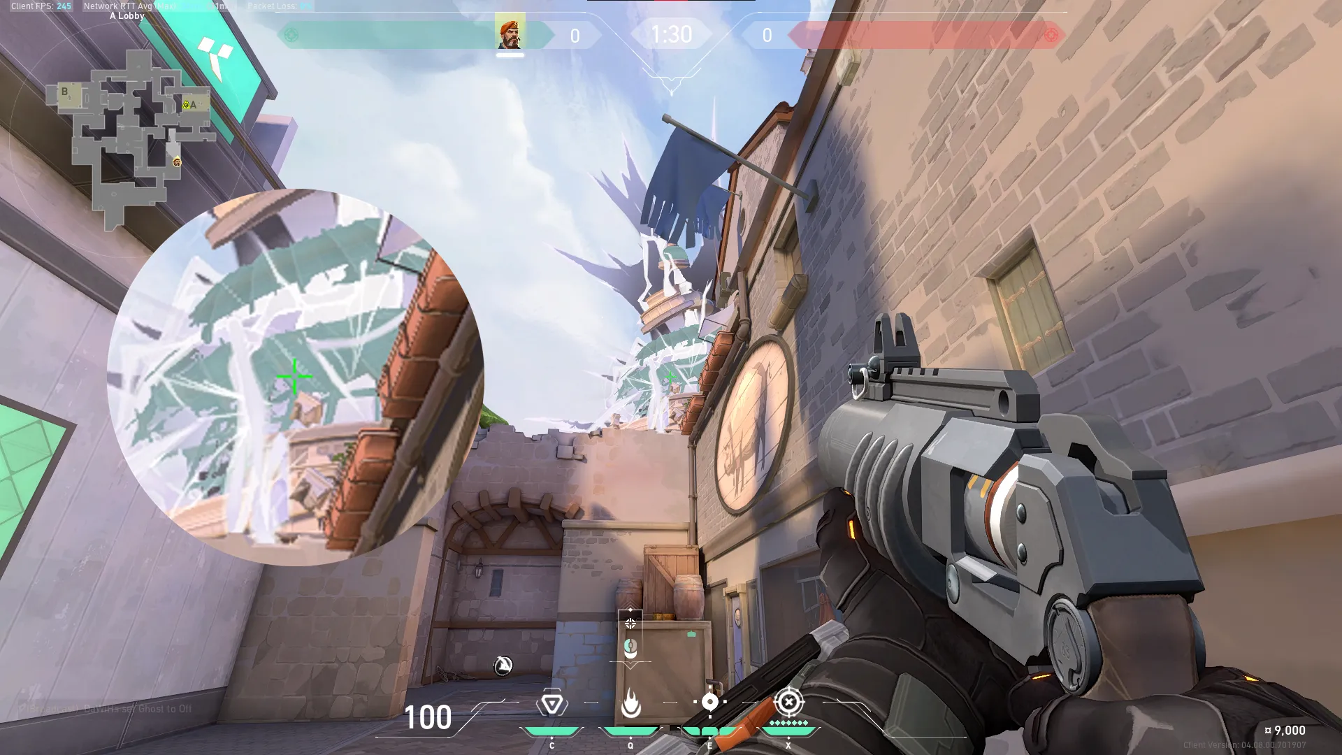 Brimstone Incendiary on Ascent Attack Site A — step 3 of 6: Aim — line up the shot