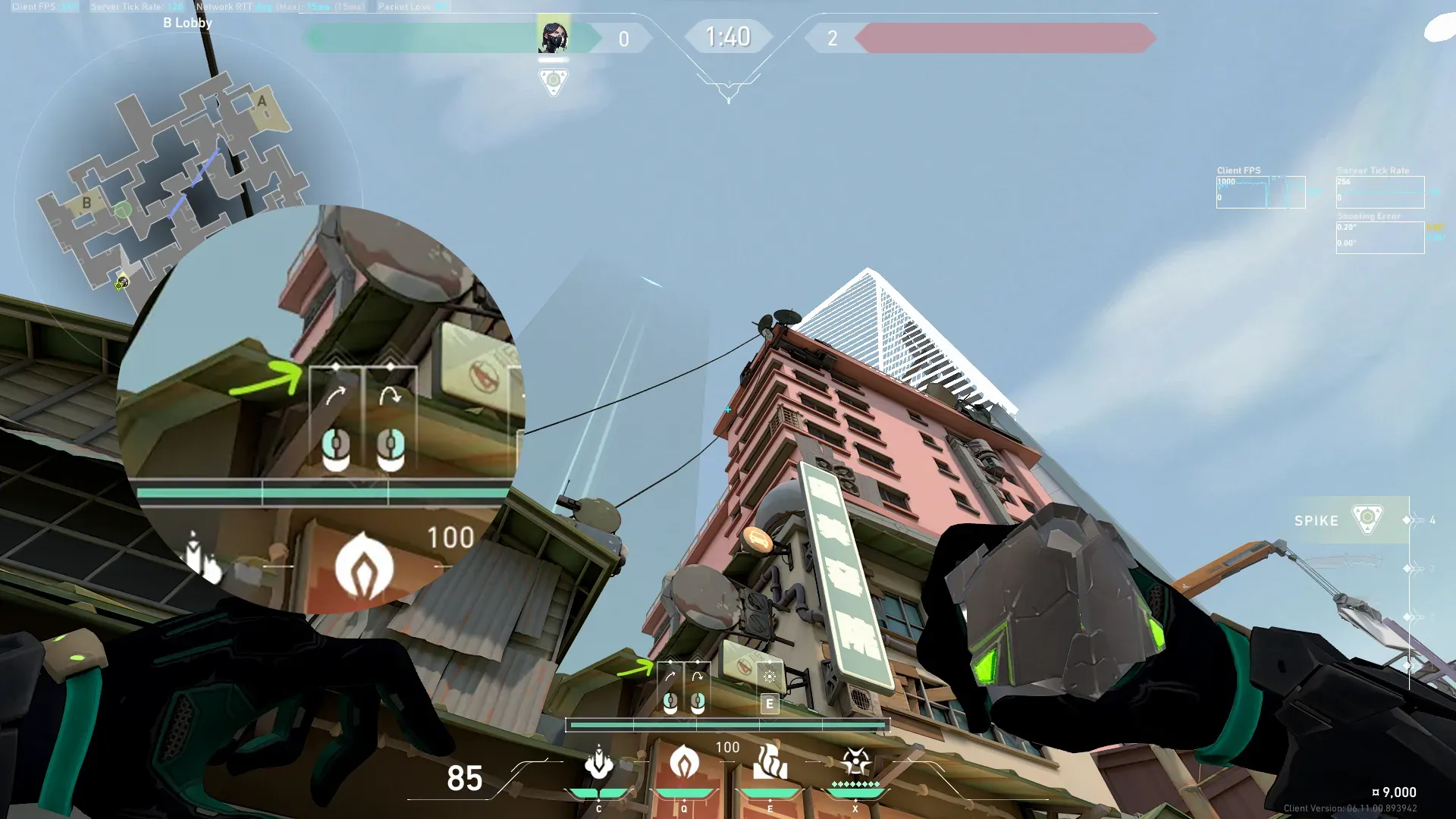 Viper Poison Cloud on Split Attack Site B — step 2 of 3: Aim — line up the shot
