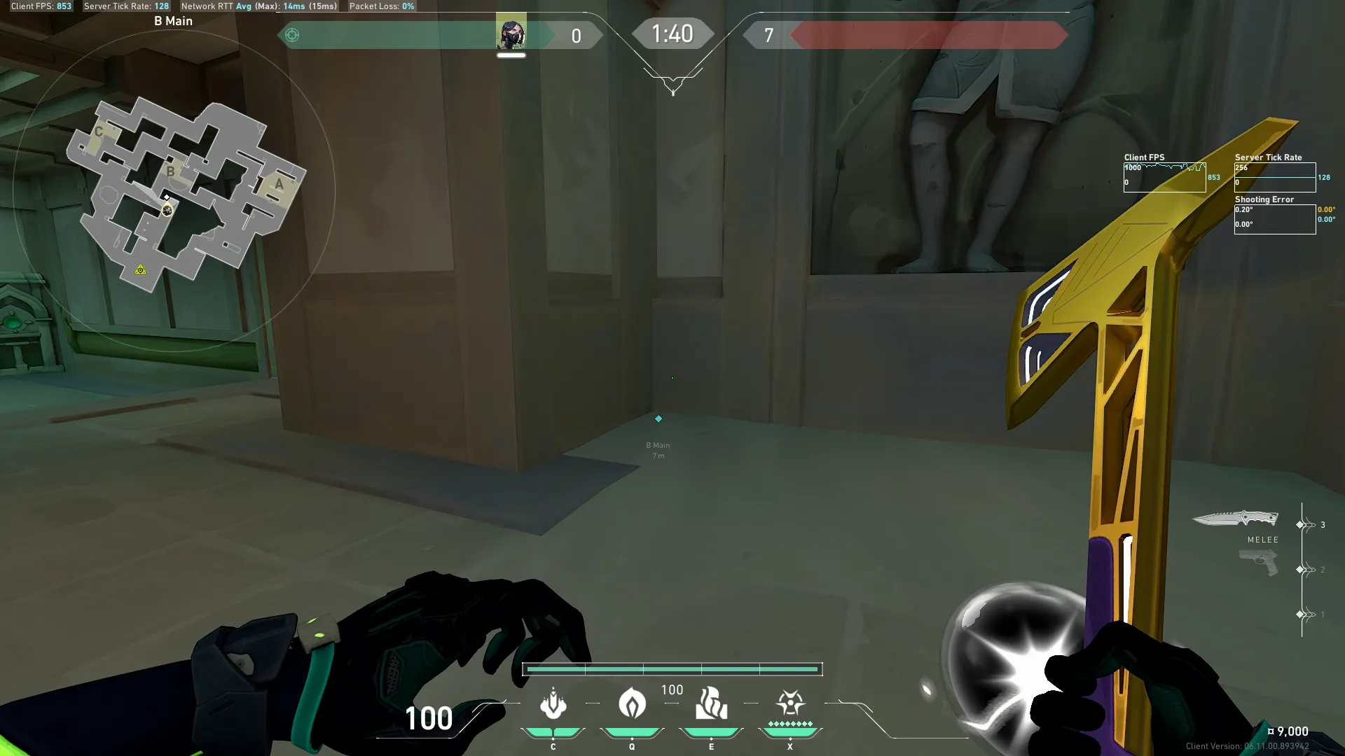 Attacking B Wall — Viper lineup on Lotus
