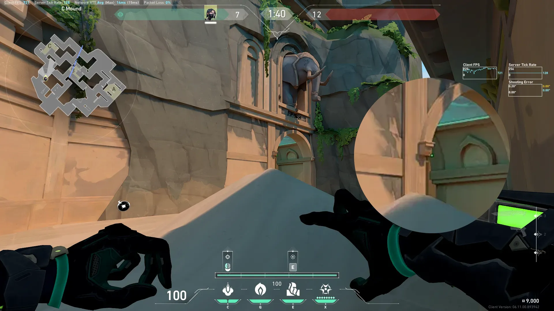 Viper Snake Bite on Lotus Attack Site C — step 2 of 3: Aim — line up the shot