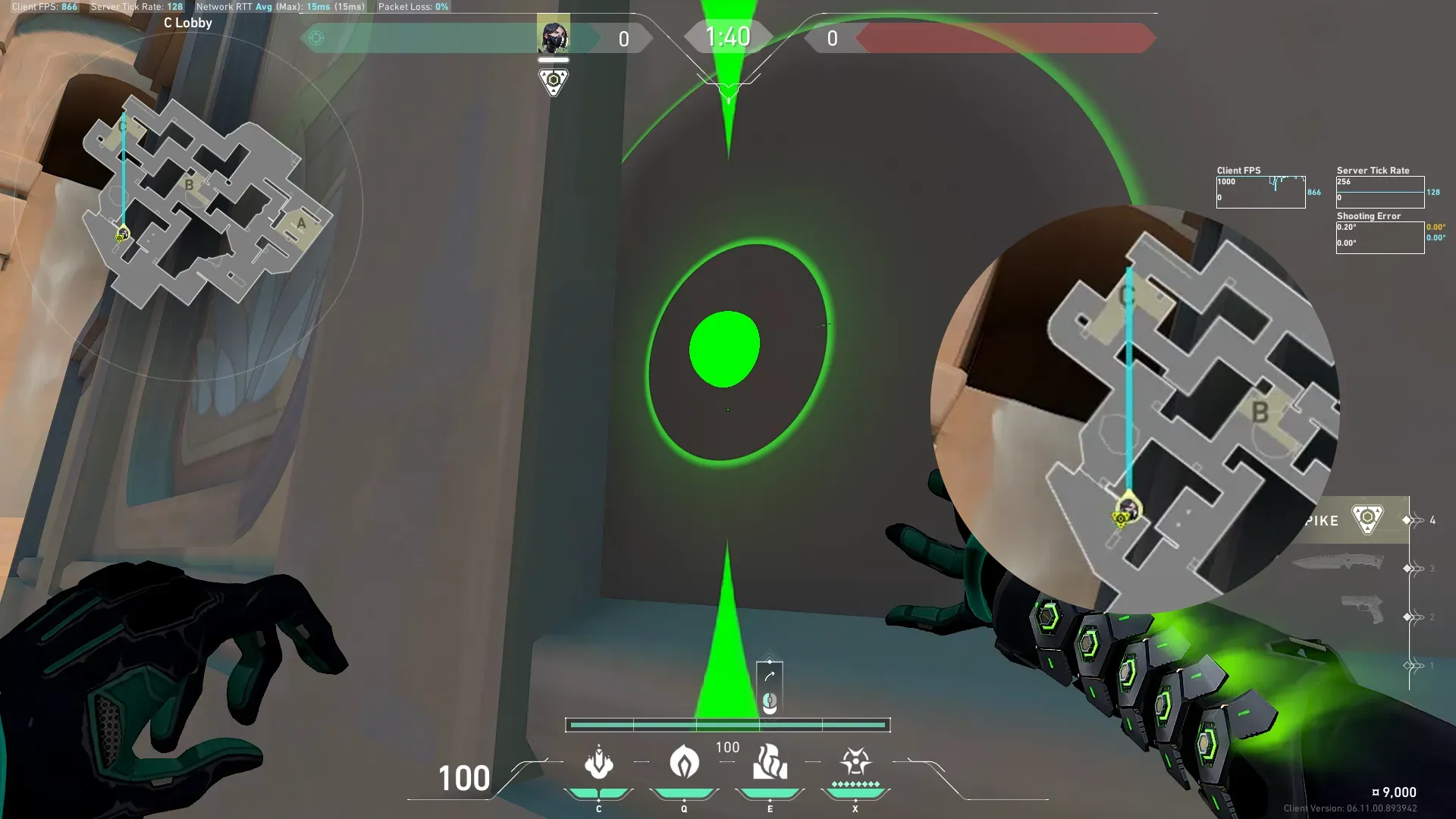 Viper Toxic Screen on Lotus Attack Site C — step 2 of 3: Aim — line up the shot