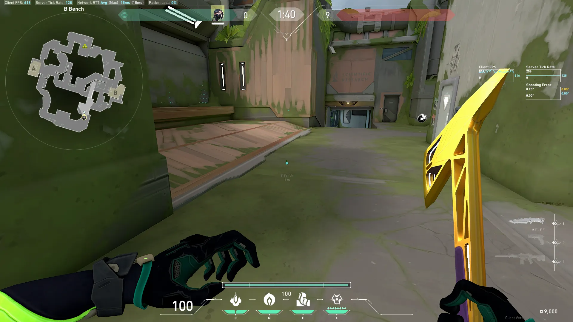 Attacking B Wall — Viper lineup on Fracture