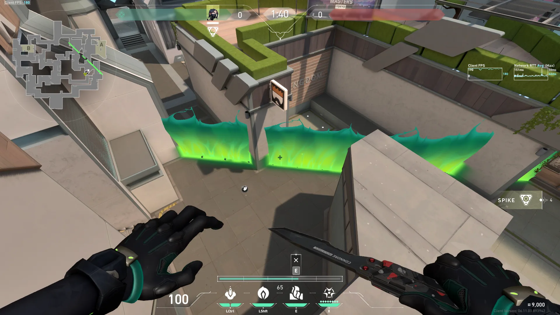 Viper Toxic Screen on Split Attack Site A — step 3 of 4: Aim — line up the shot