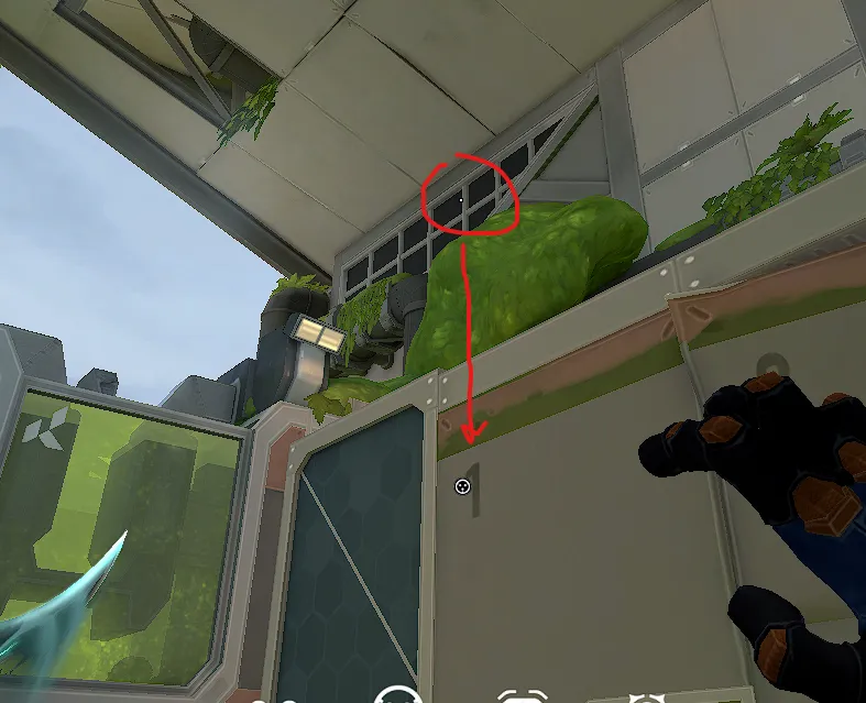 Cypher Cyber Cage on Fracture Defense Site B — step 2 of 3: Aim — line up the shot