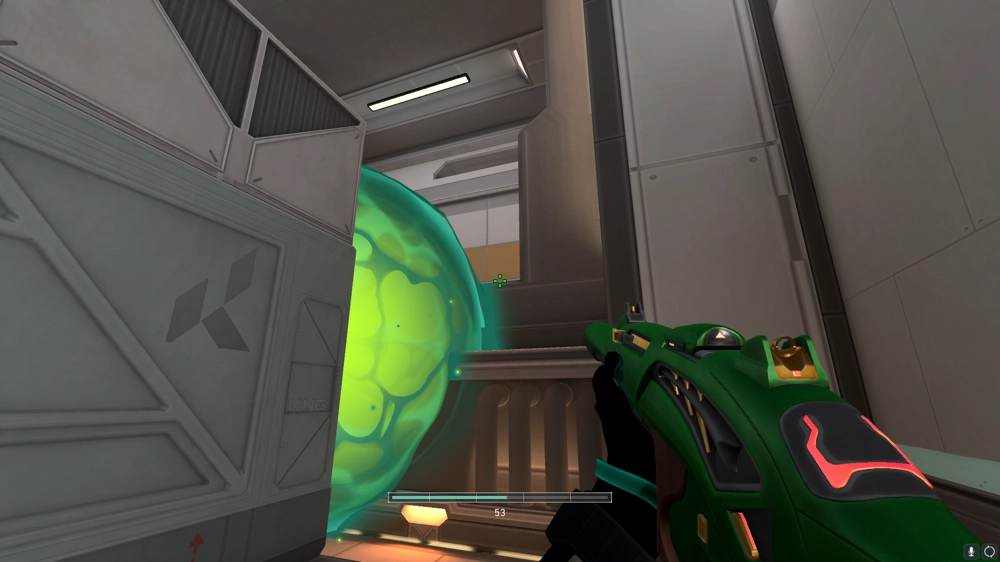 Viper Poison Cloud on Icebox Defense Site A — step 5 of 6: Aim — line up the shot