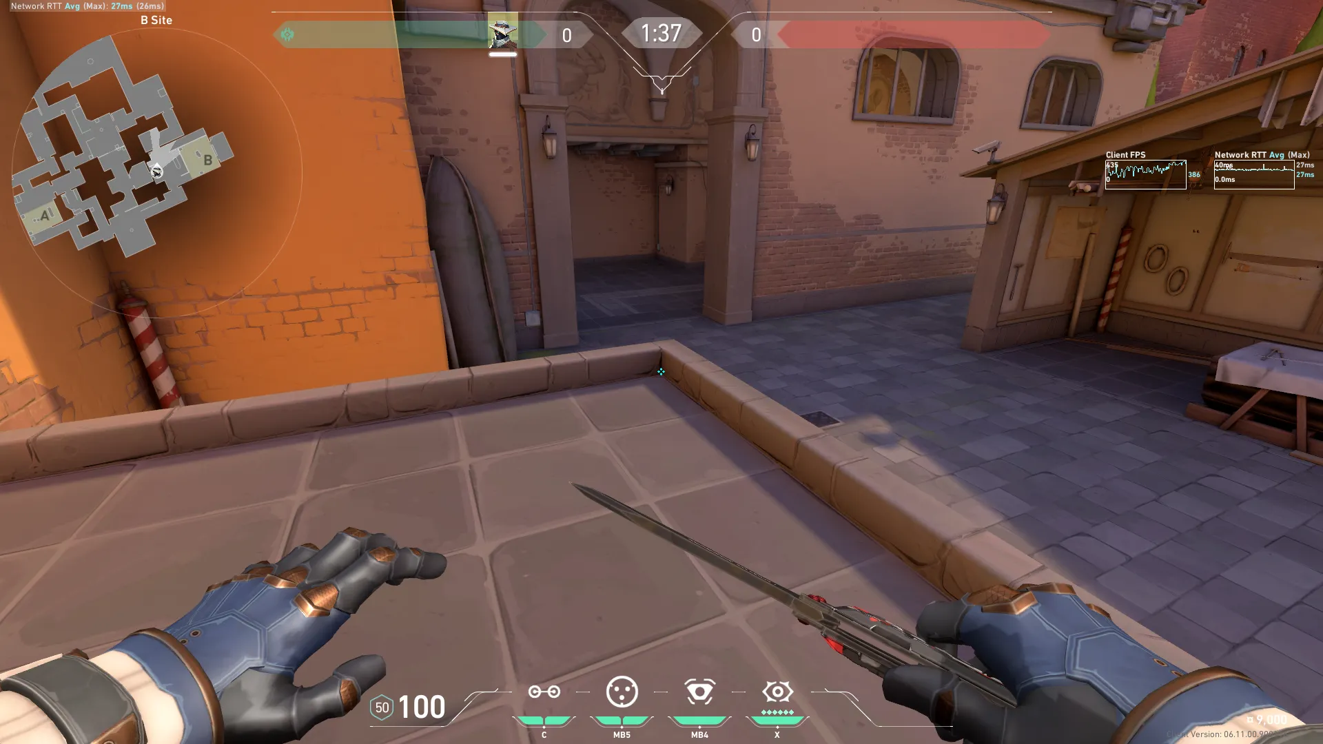 Cypher Trapwire on Ascent Defense Site B — step 2 of 10: Aim — line up the shot