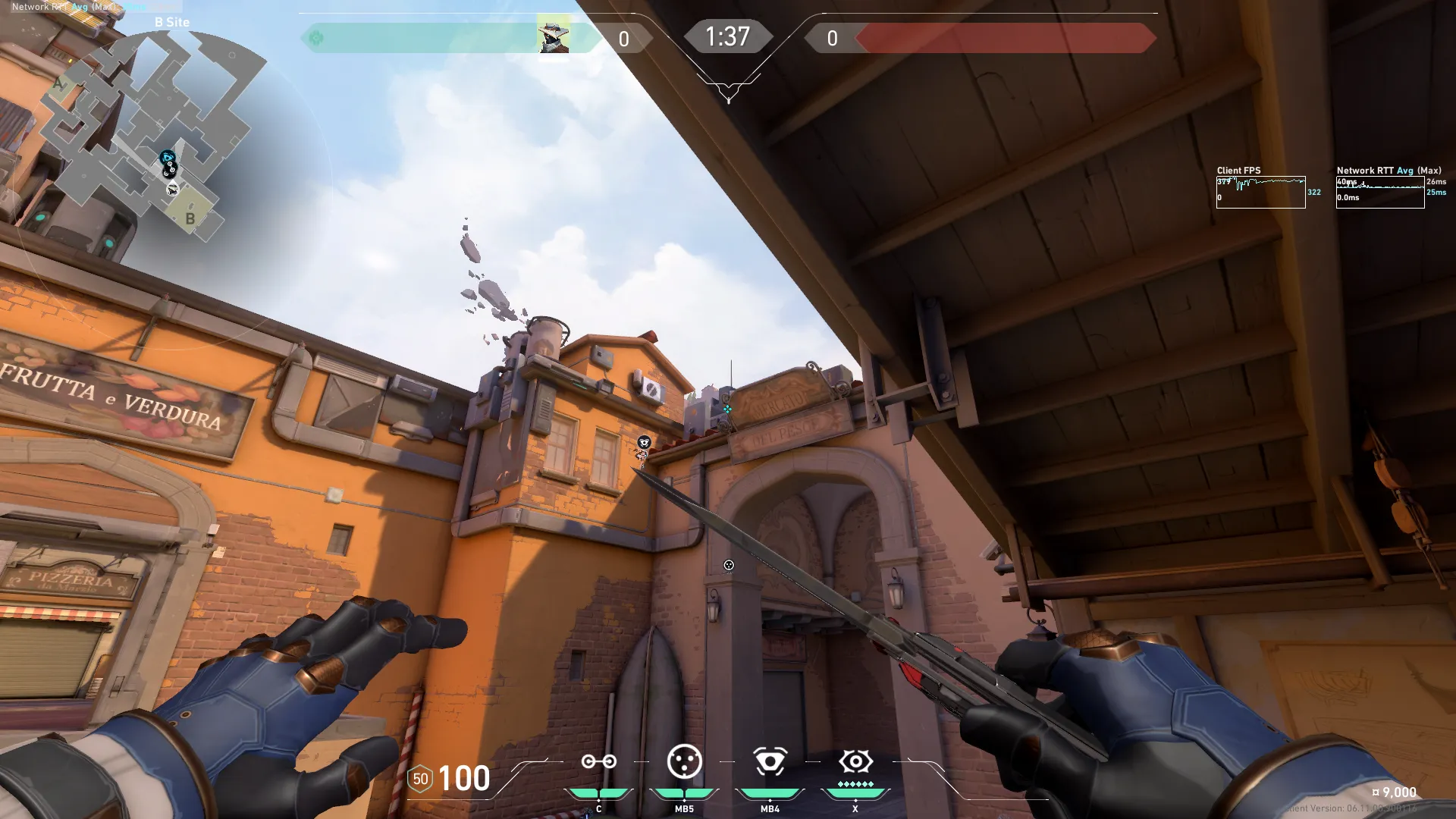 Cypher Trapwire on Ascent Defense Site B — step 9 of 10: Aim — line up the shot