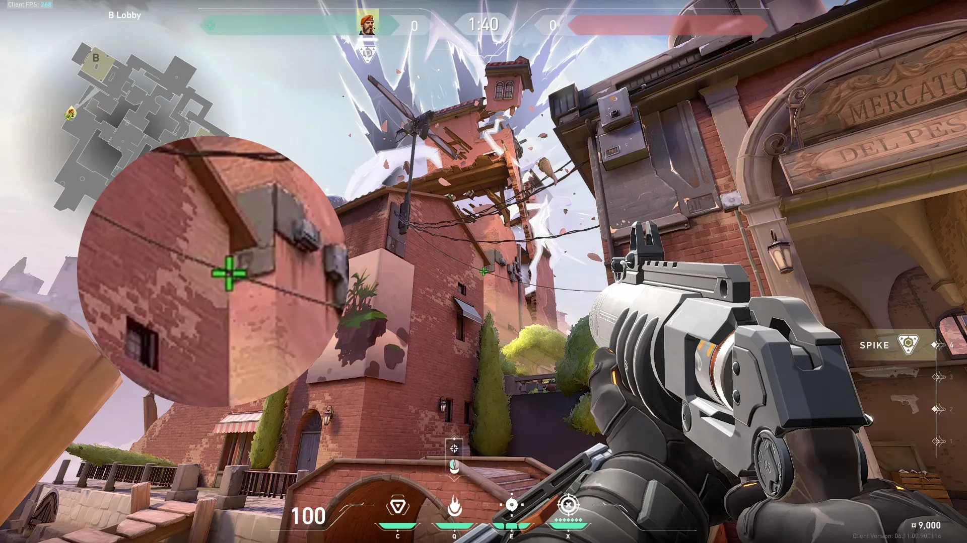 Brimstone Incendiary on Ascent Attack Site B — step 2 of 3: Aim — line up the shot