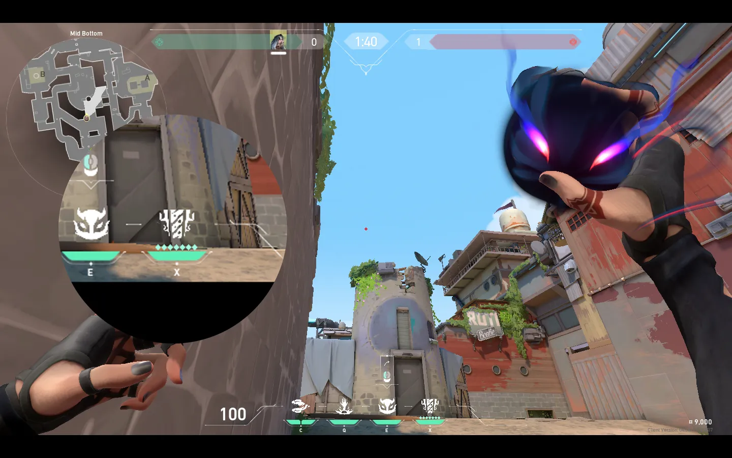 Fade Haunt on Breeze Attack Mid — step 2 of 3: Aim — line up the shot