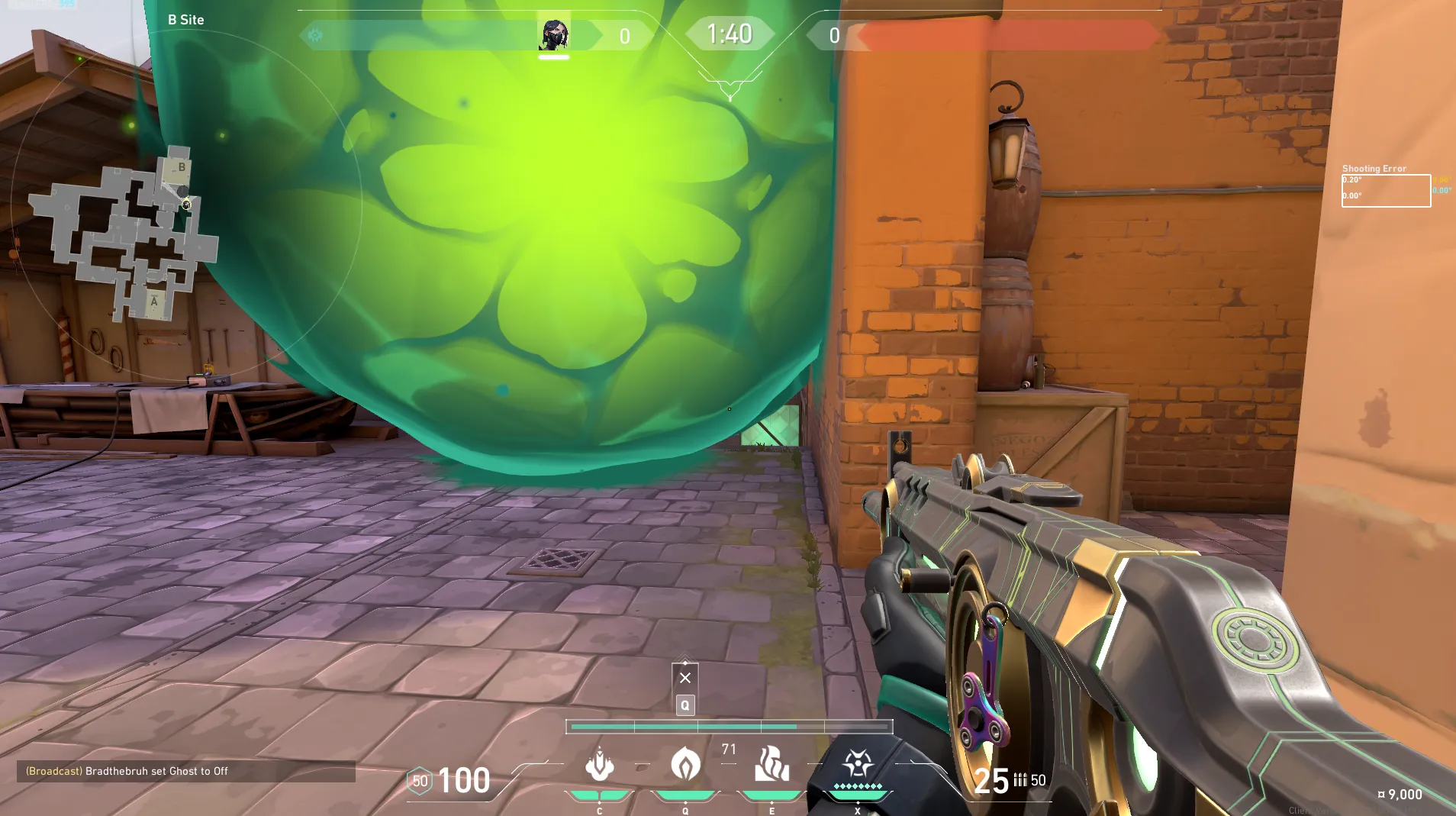 Viper Poison Cloud on Ascent Defense Site B — step 4 of 6: Aim — line up the shot
