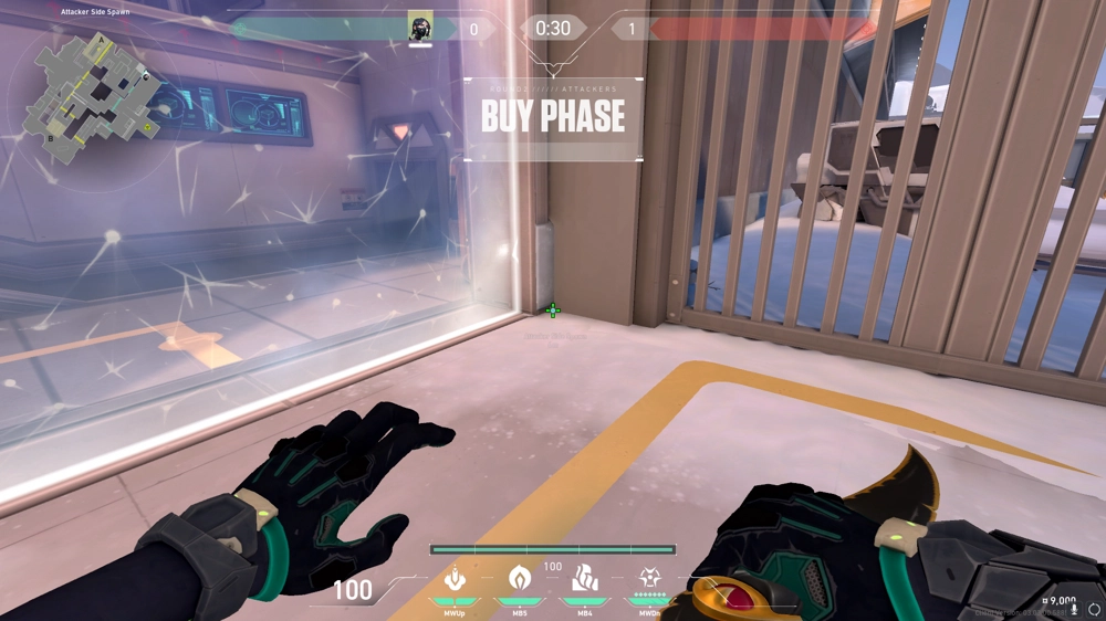 Viper Smoke for Attackers onto A — Viper lineup on Icebox