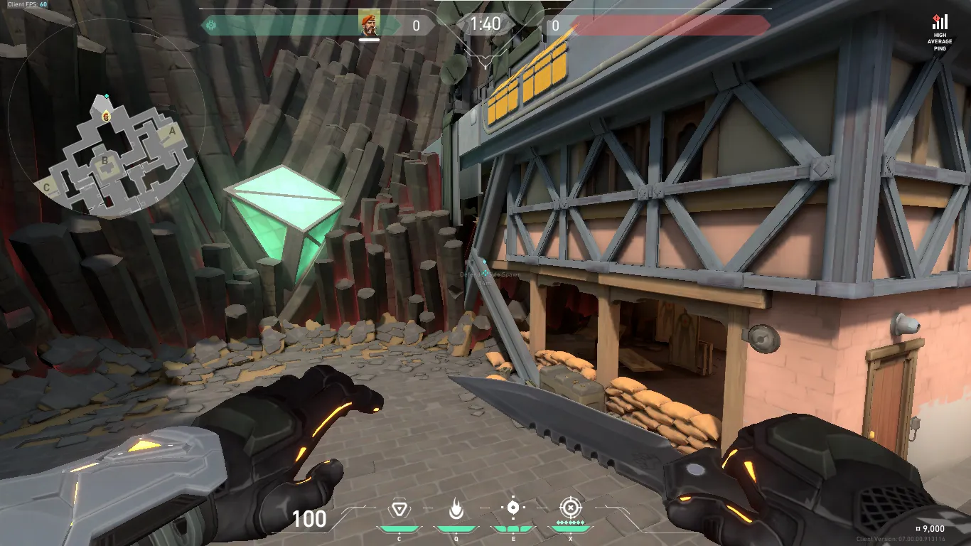 Brimstone Molly Defender Side Spawn Post Plant B Site — Brimstone lineup on Haven