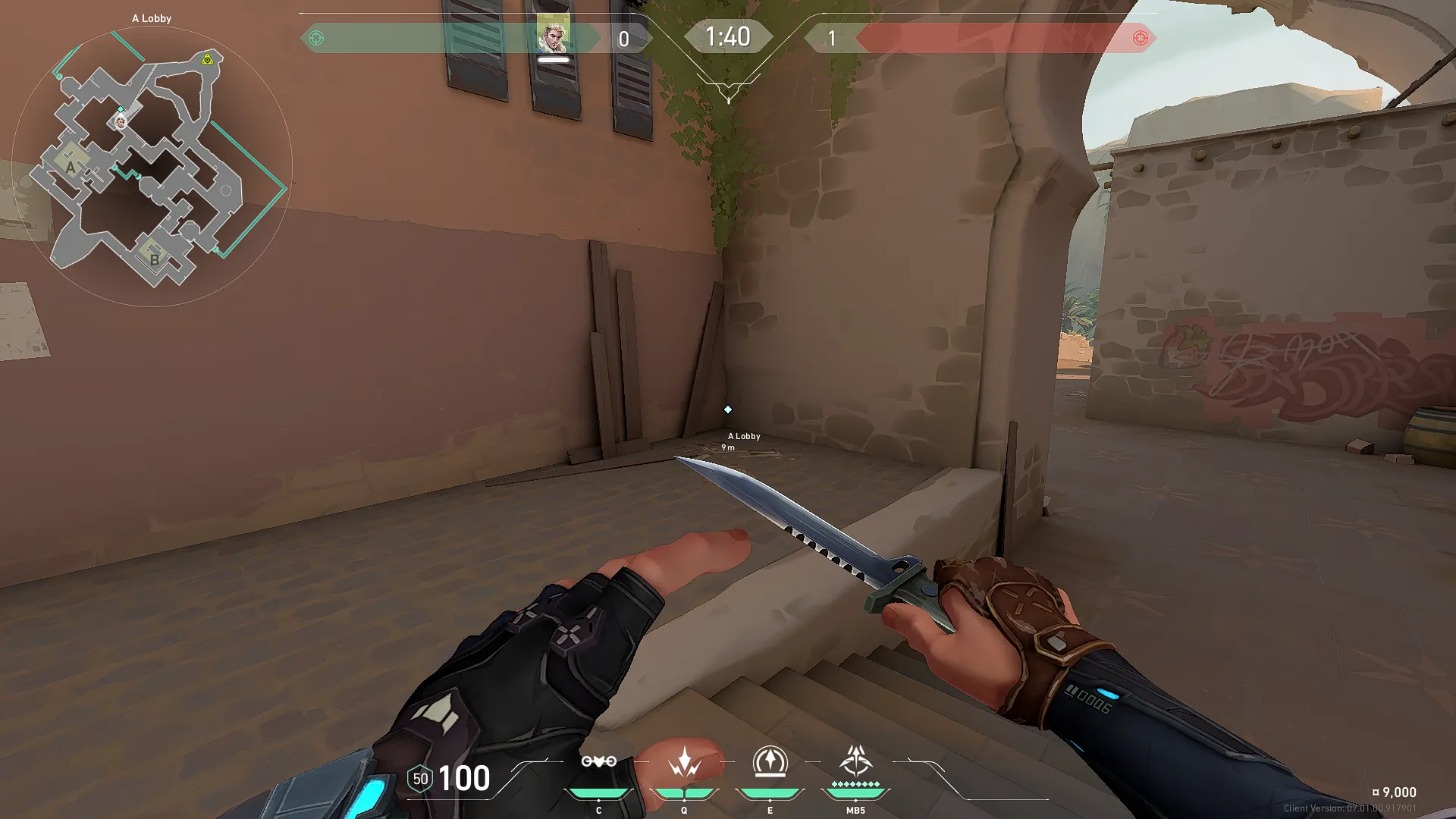 A Site Attack god Recon — Sova lineup on Bind