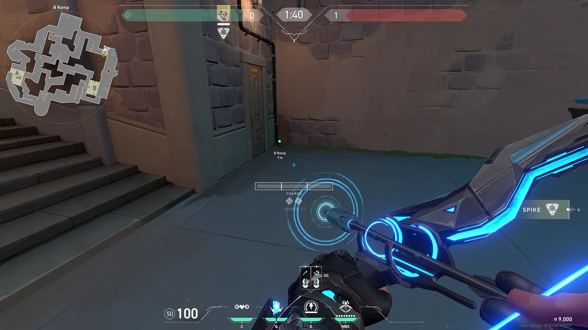 B Site Attack Dart — Sova lineup on Pearl