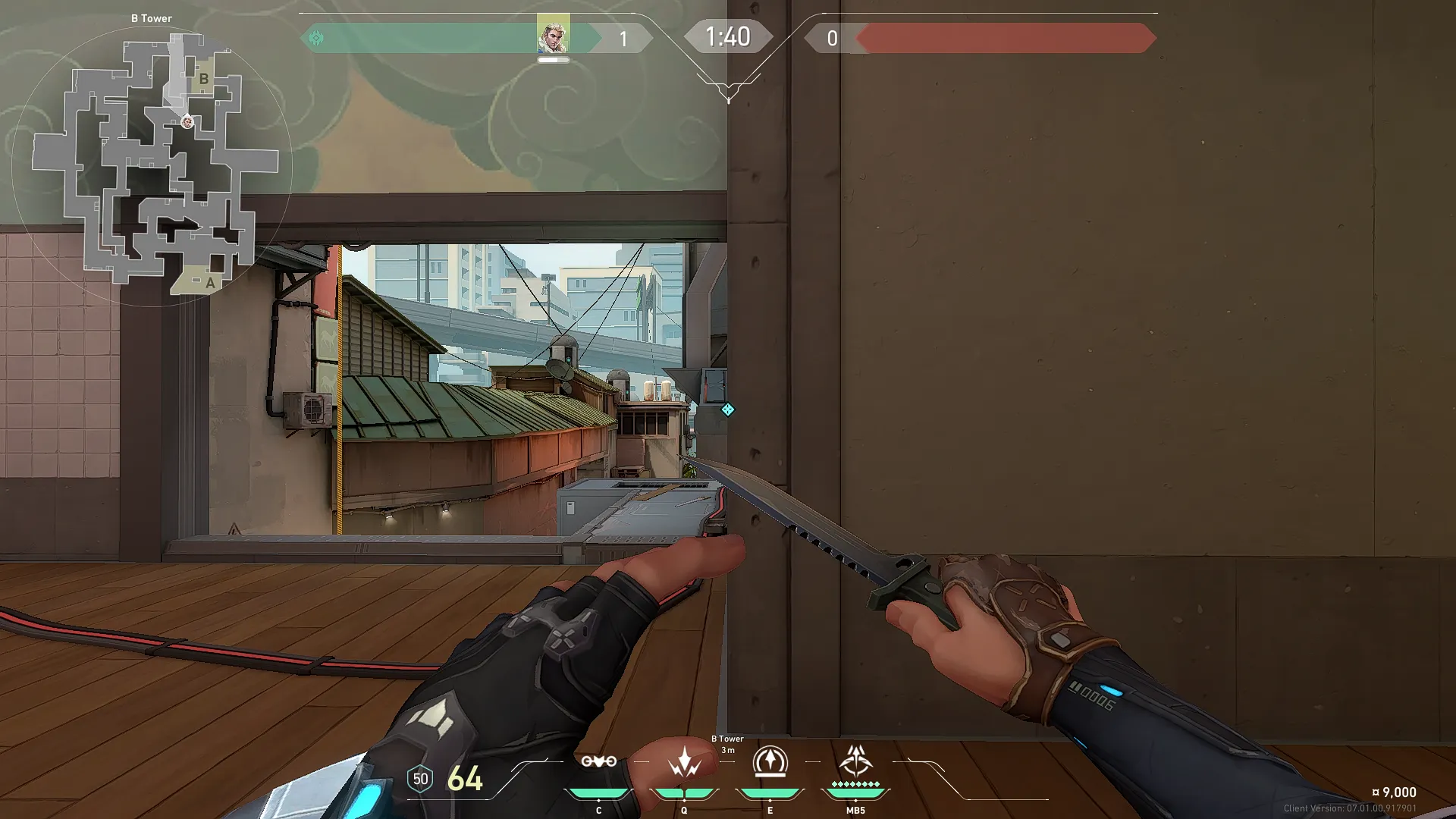 B Site Retake Dart — Sova lineup on Split